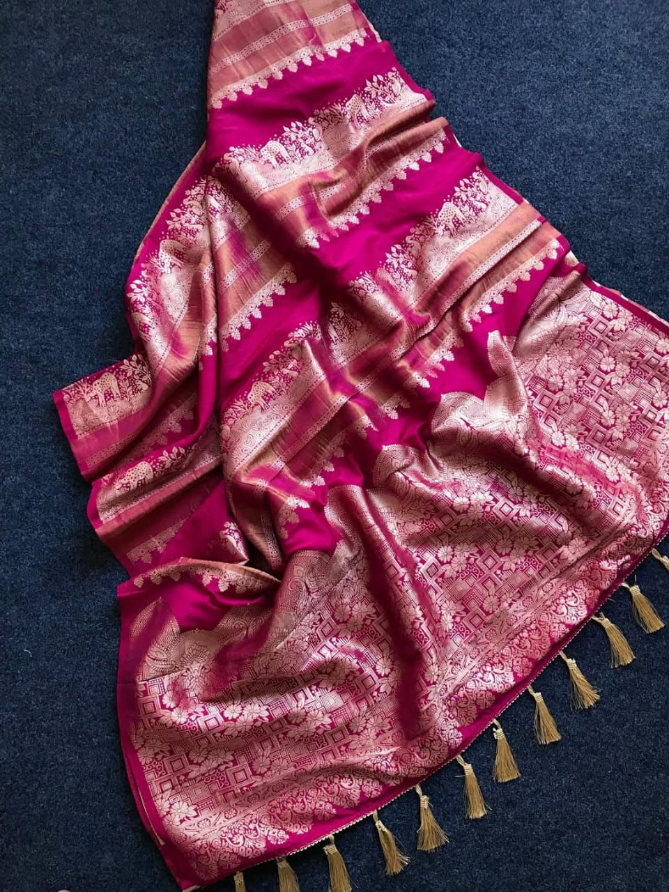 Khadi crape silk weaving saree