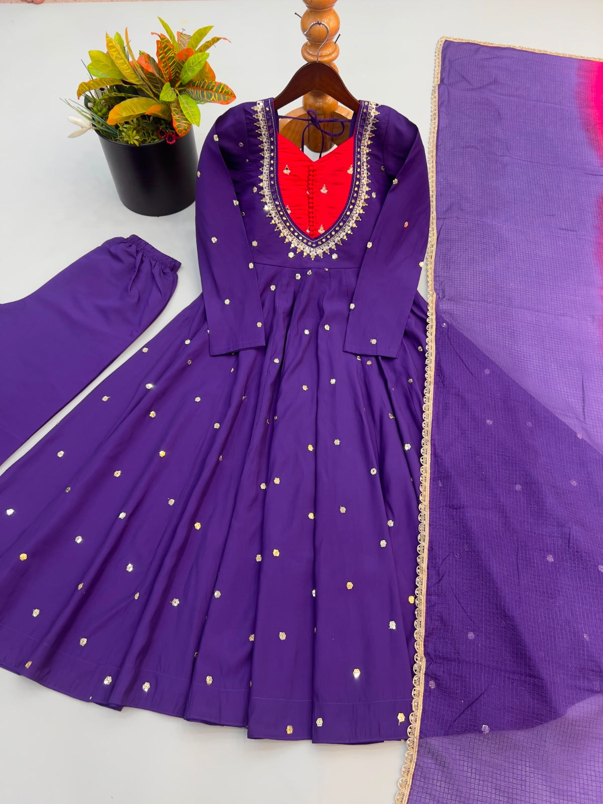 Anarkali Three Piece Set