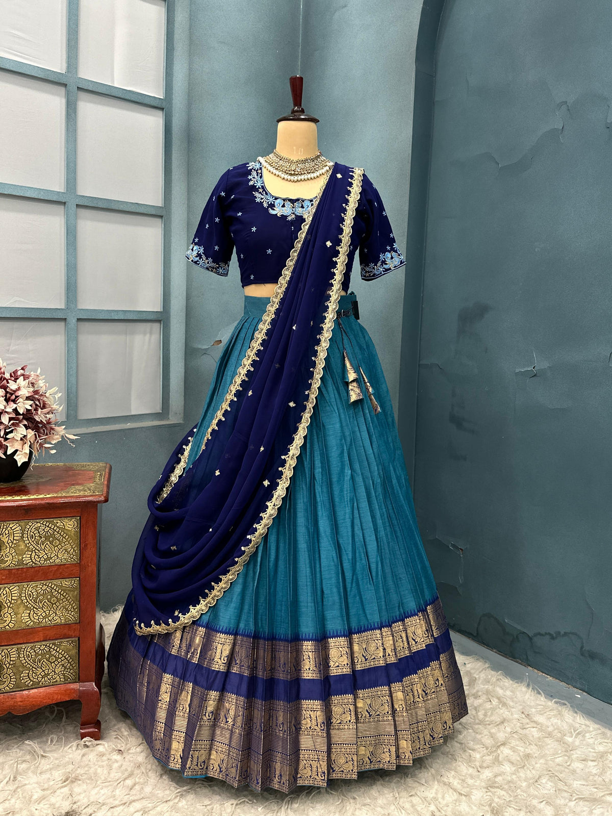 Kanchi cotton silk traditional lehenga