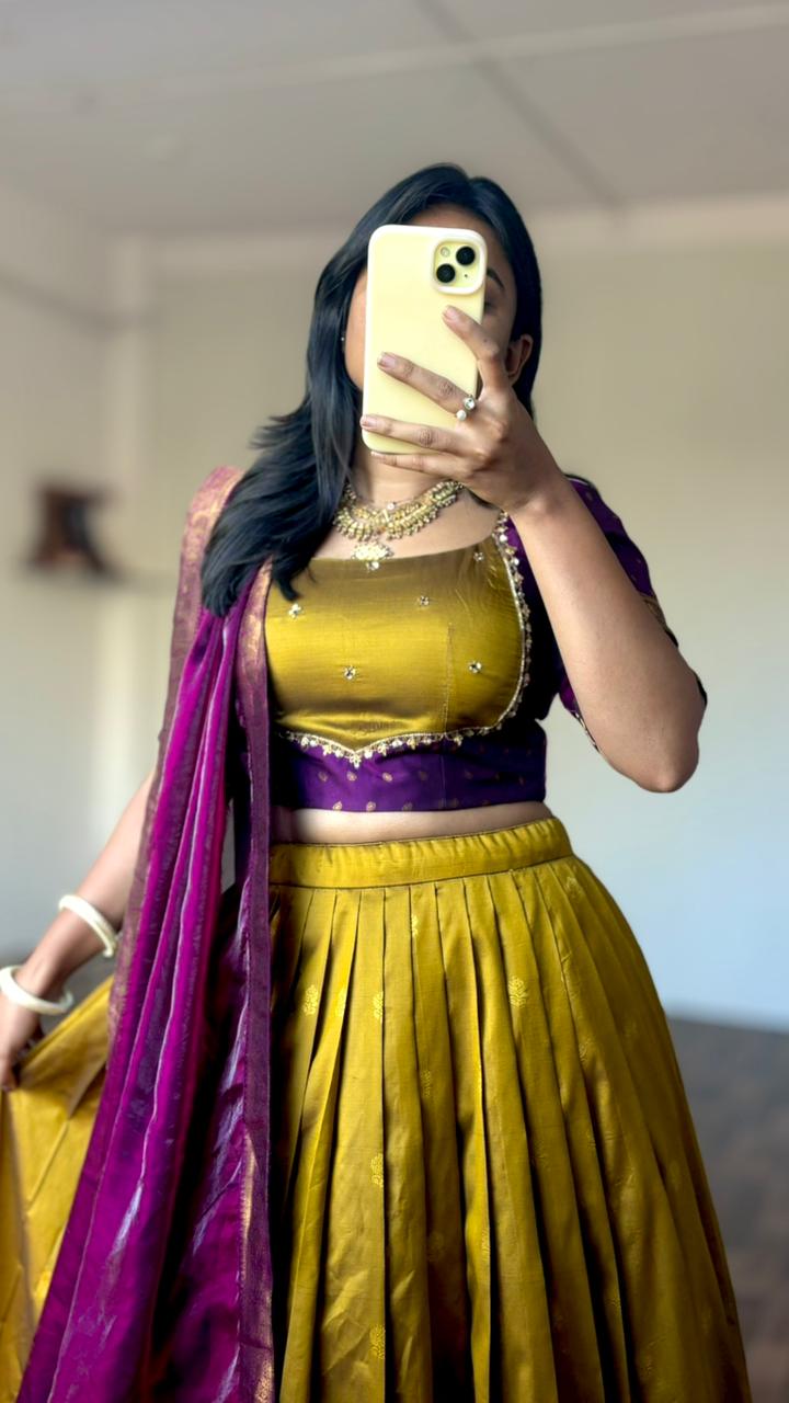 Maggam work lehenga set