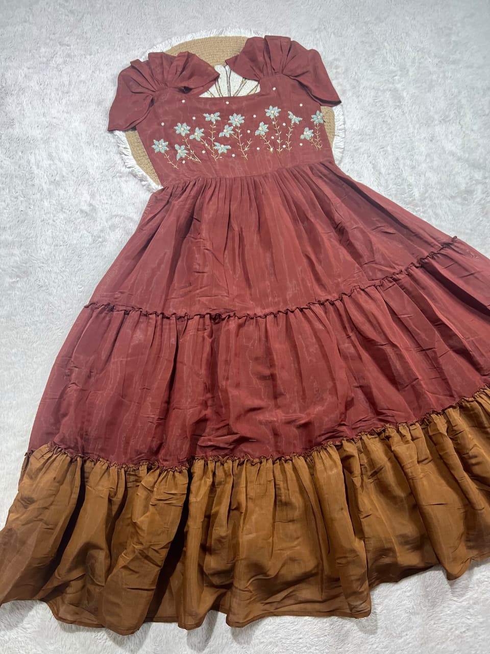 Elegant maggam work gown 👗