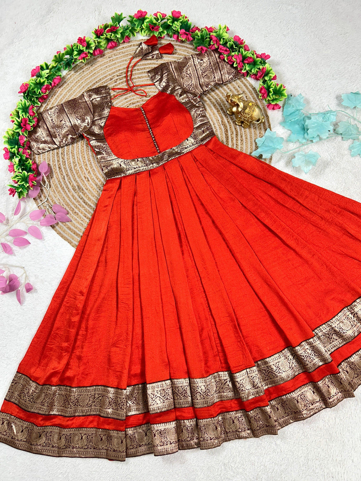 Vichitra gown with duppata ✨