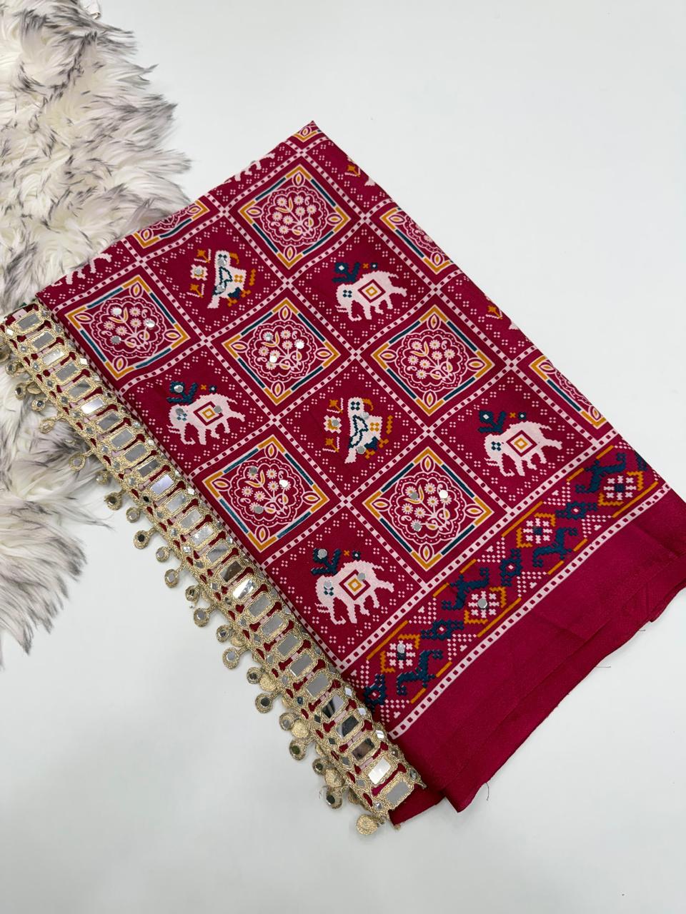 New Azrak lace work saree ✨