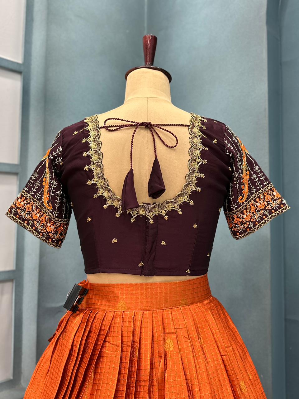 Pure kanjivaram silk lehenga