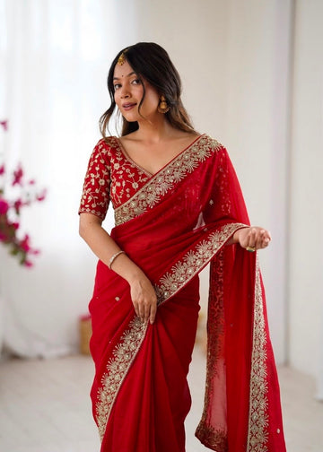 Soft rangoli silk designer saree ✨