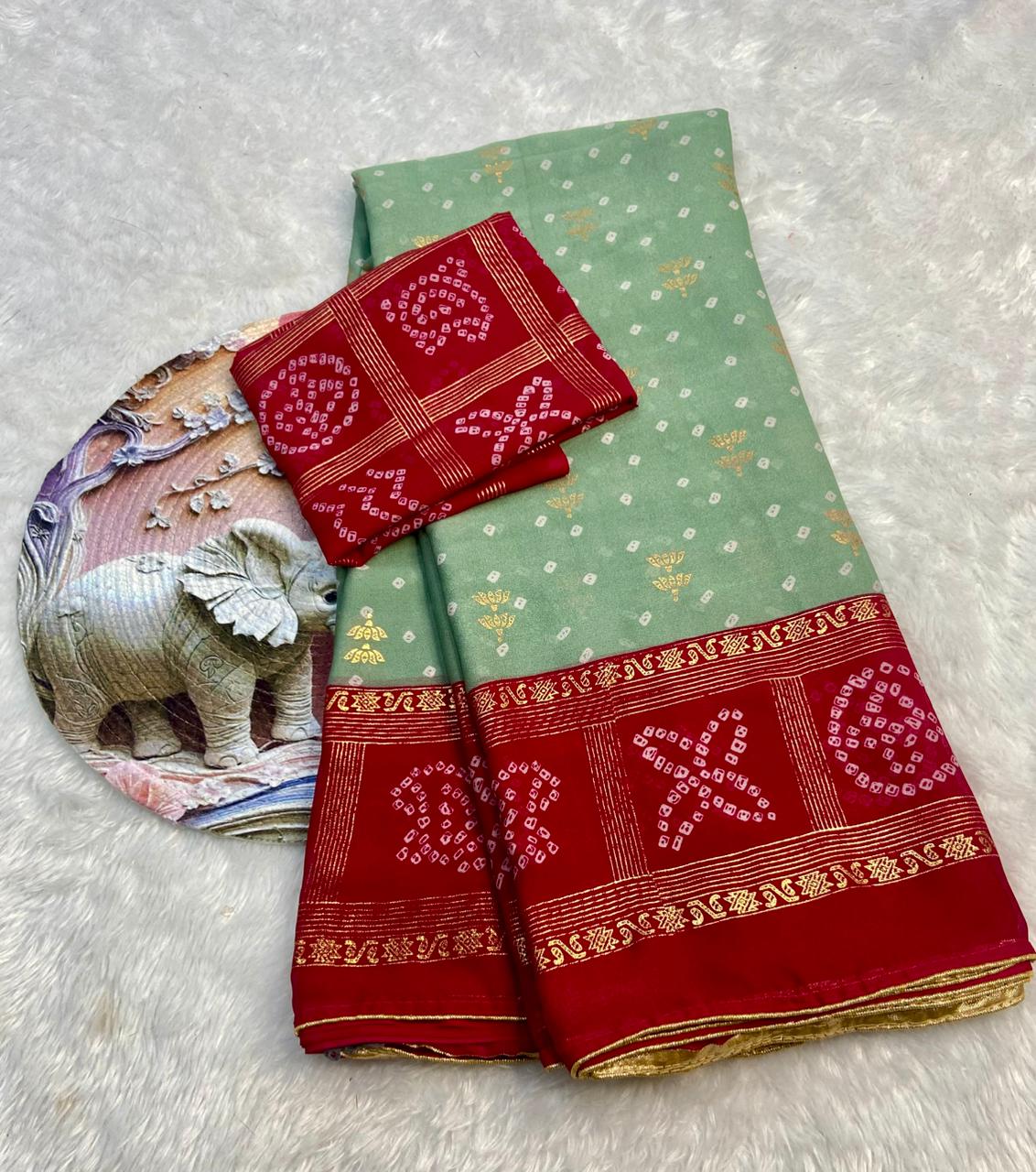 Heavy malai design saree