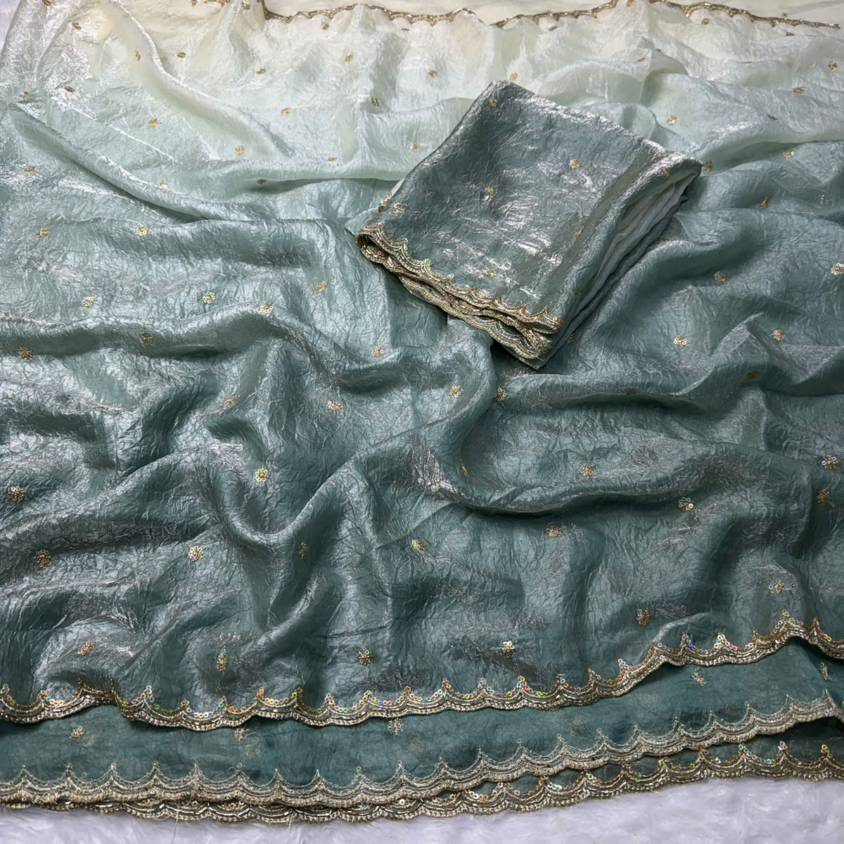 Space silk party wear saree✨
