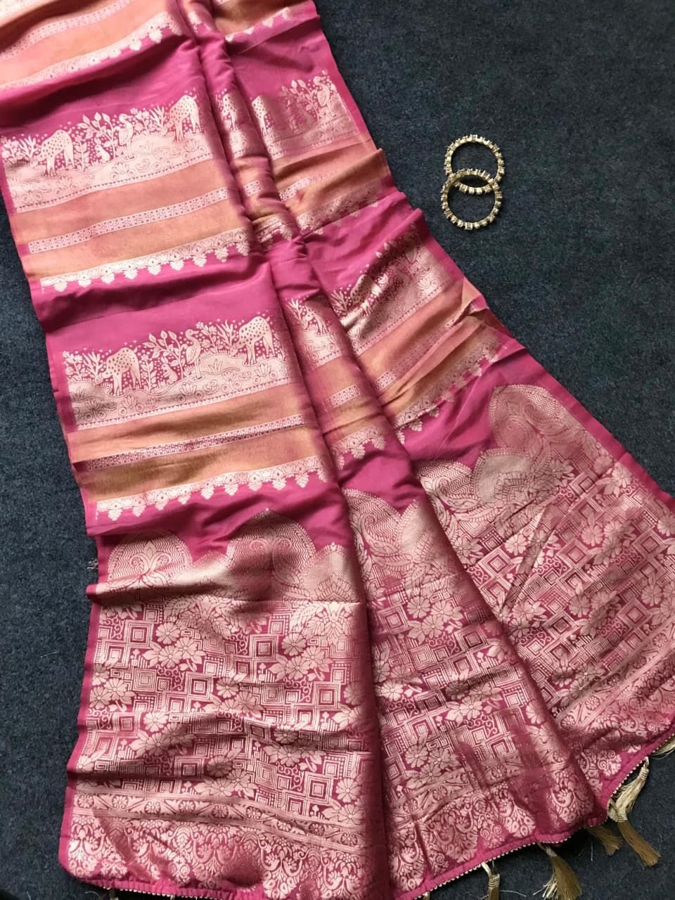 Khadi crape silk weaving saree