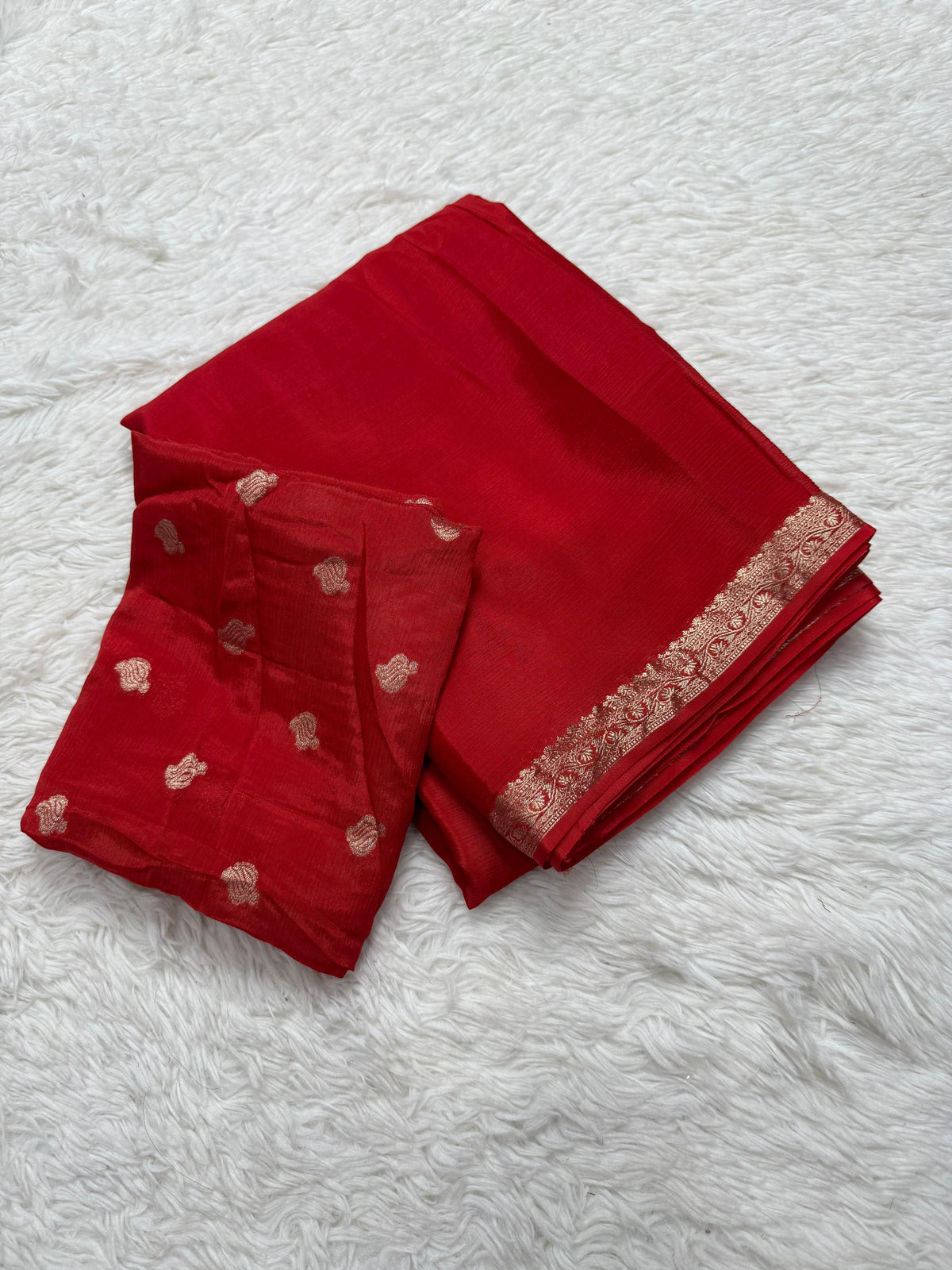 Pure chinnon saree
