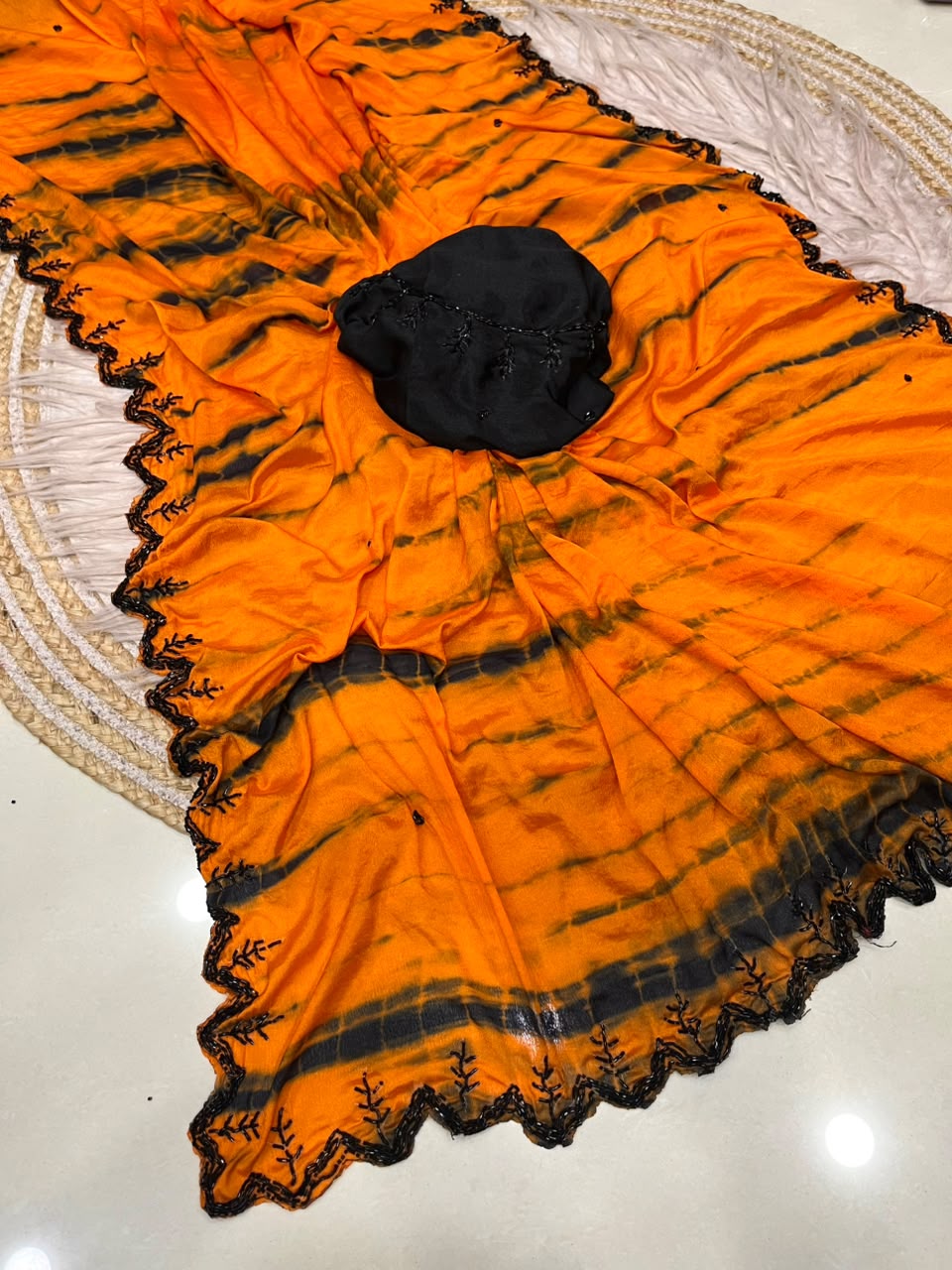 Dyeable chinnon saree✨
