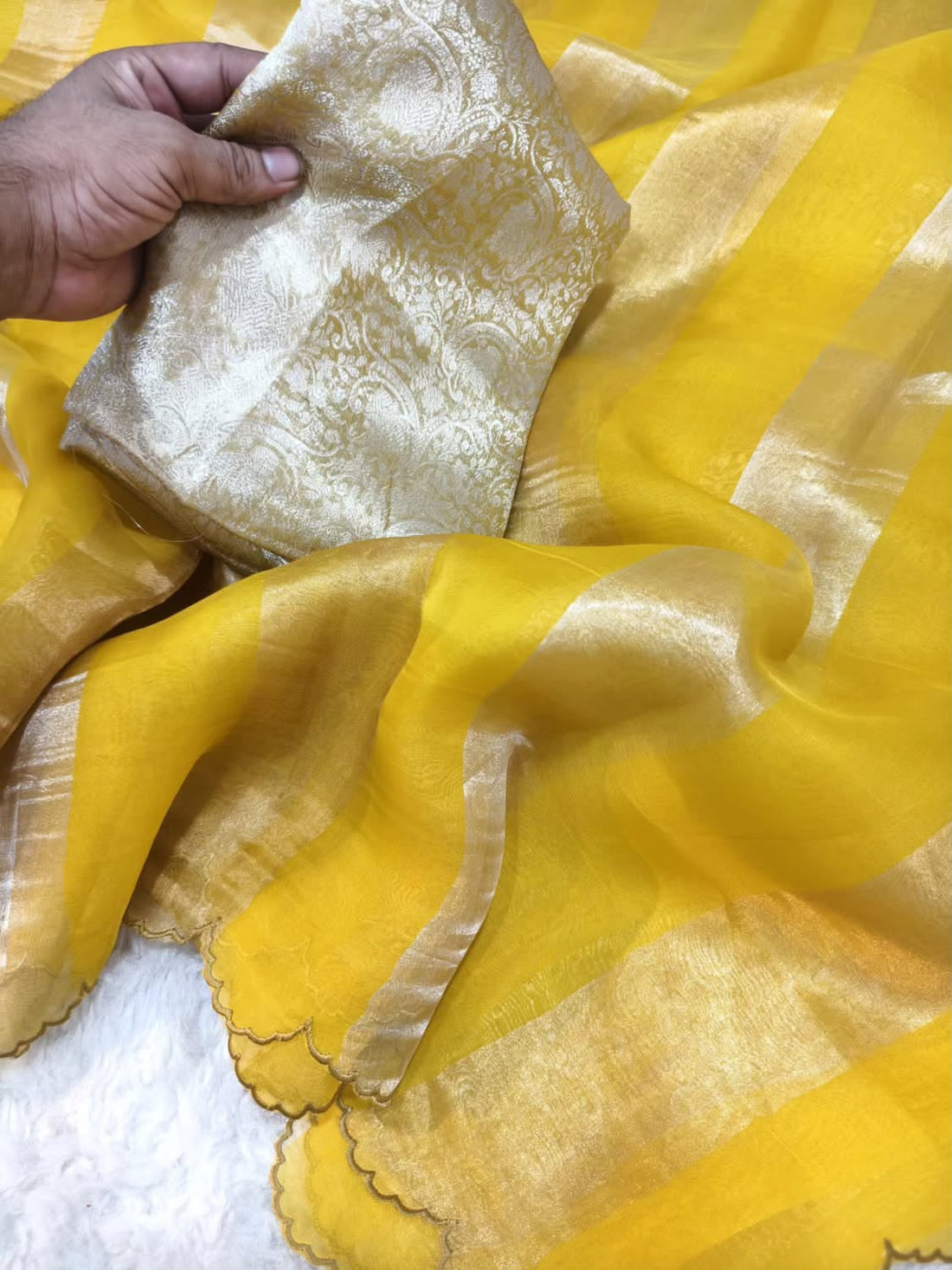Georgette tissue silk saree