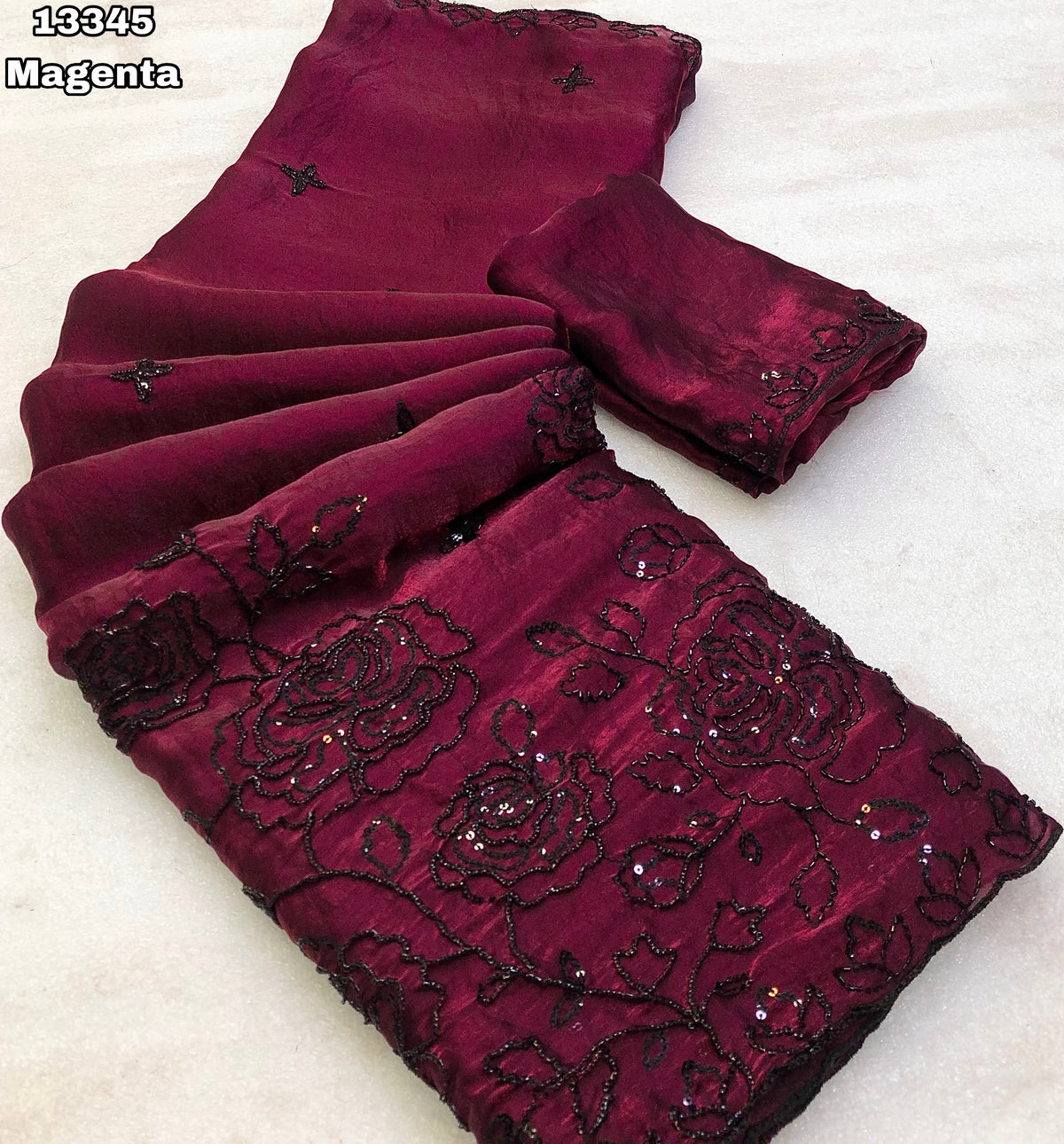 Space silk designer saree ✨