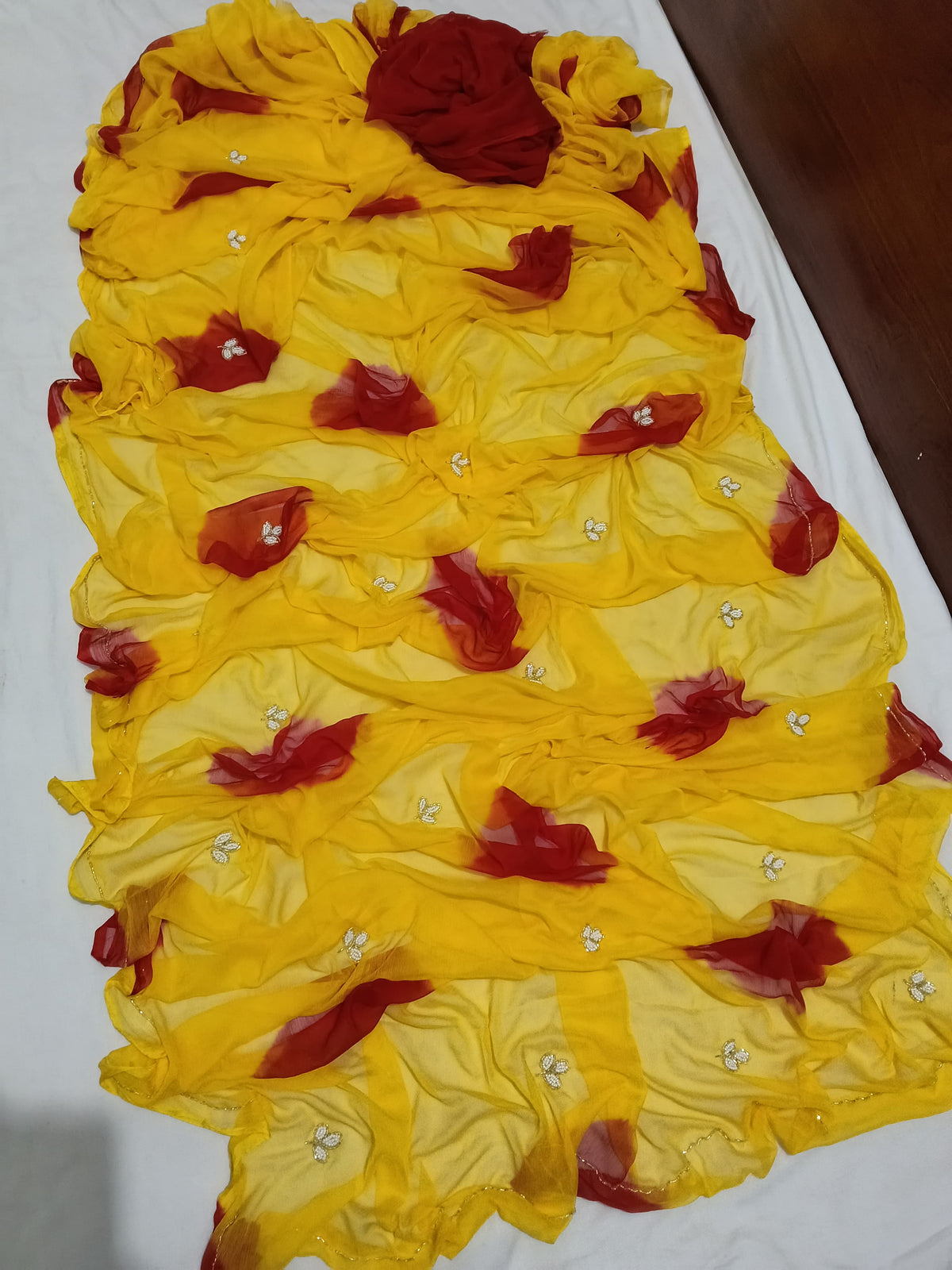 HALF PURE SHIFFON SAREE
