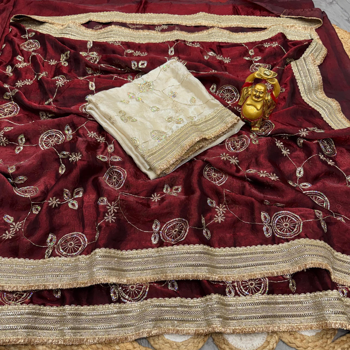 Space silk designer saree
