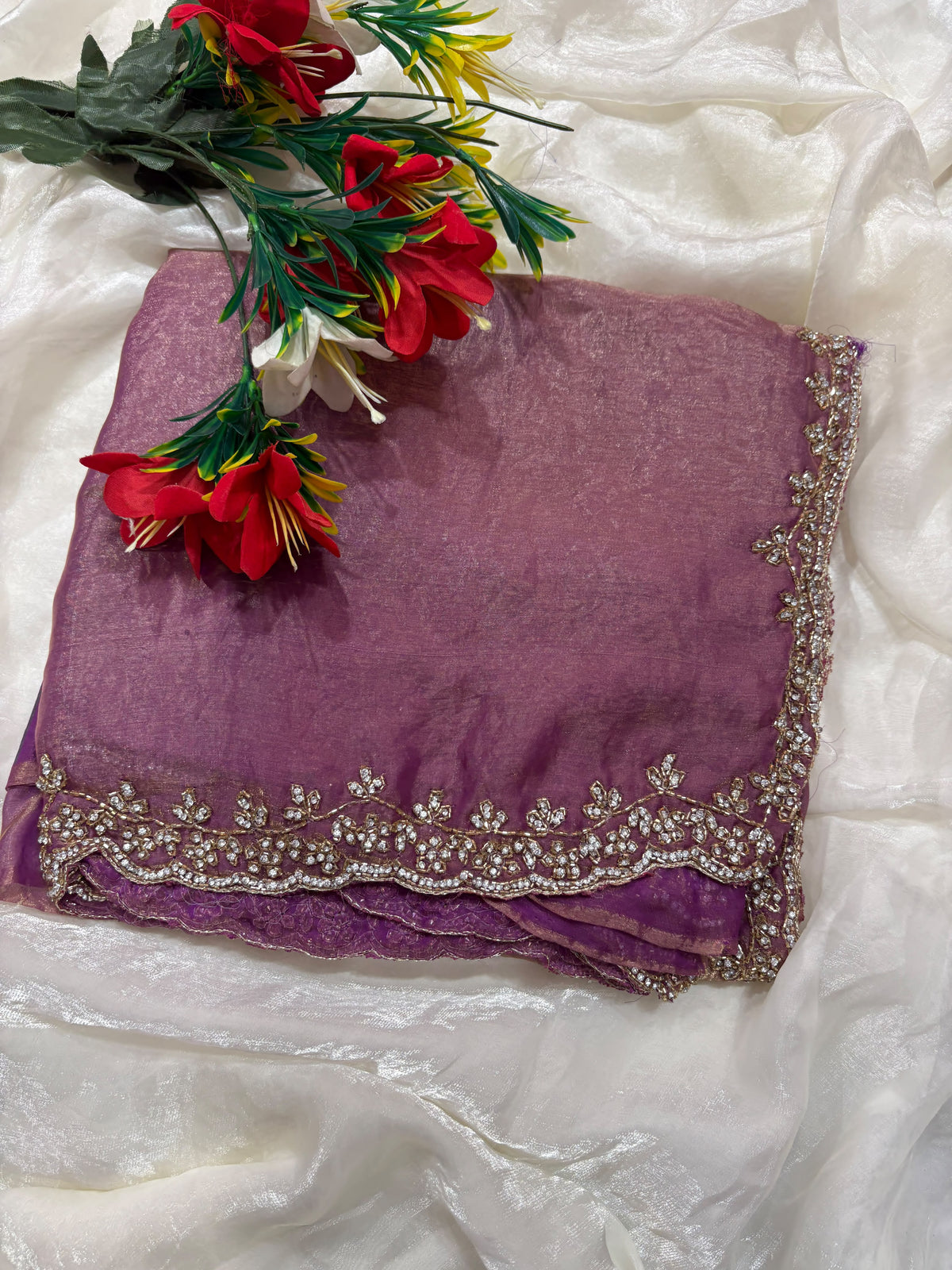 Space silk designer saree ✨