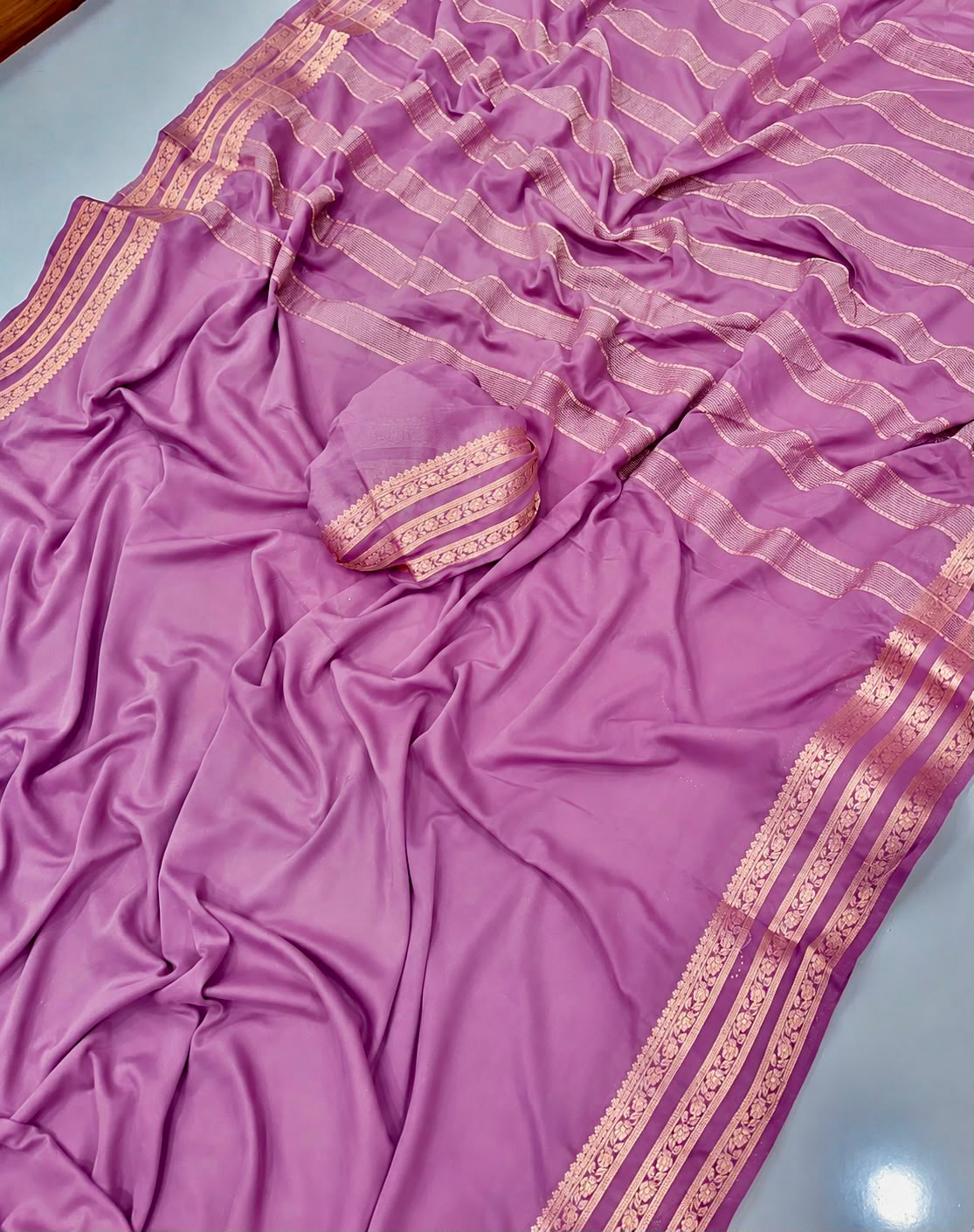 Viscose georgette crape saree✨