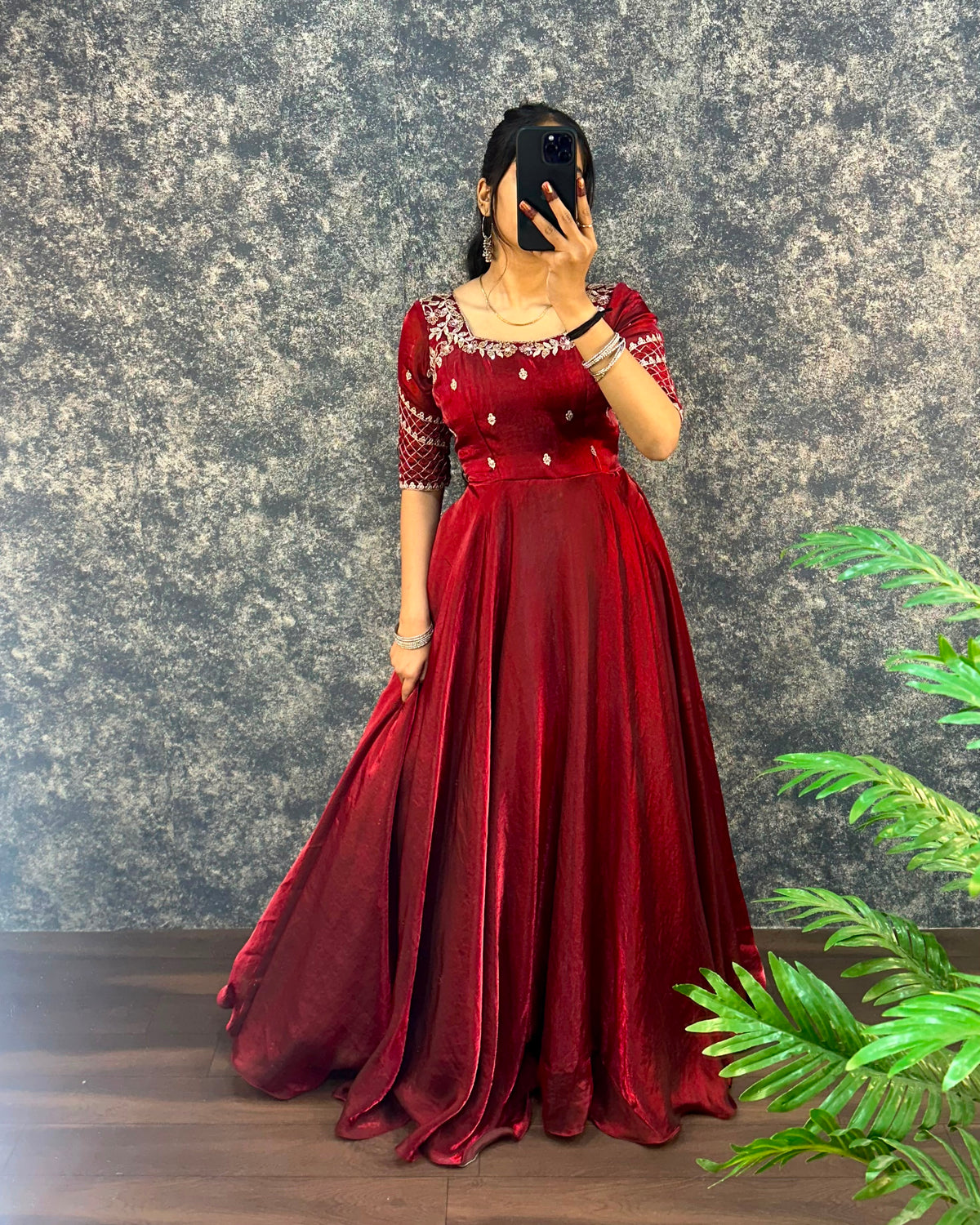 Sequence gown with duppata ✨