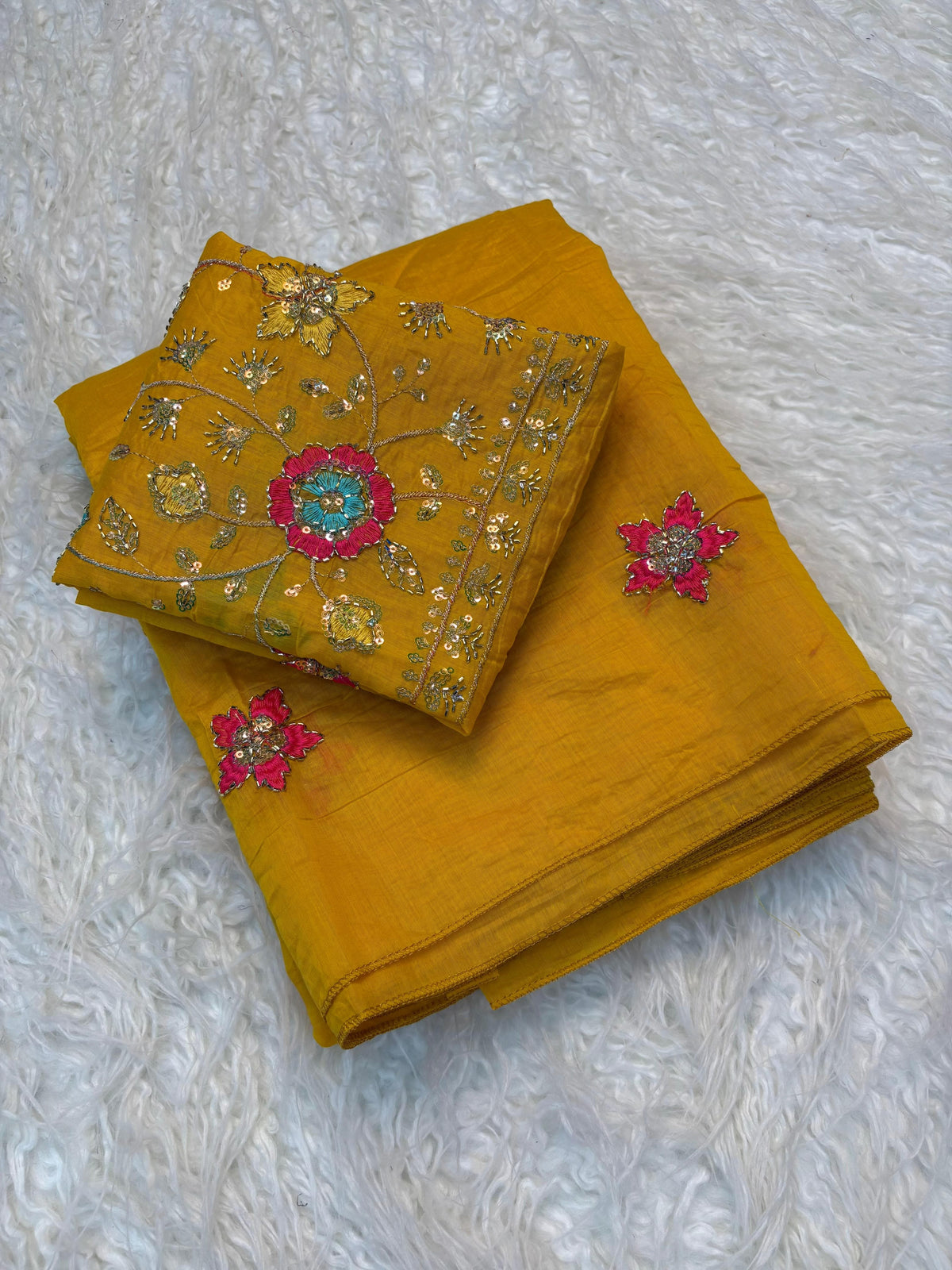 Mull cotton designer saree ✨