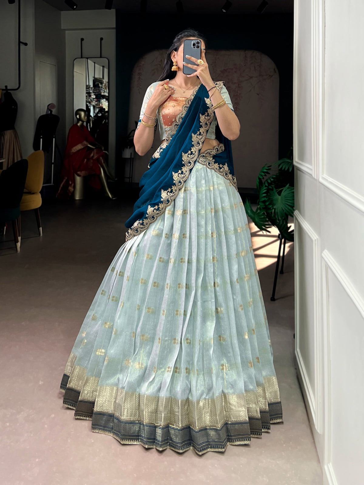 Paithani-inspires zari wearing lehenga set✨