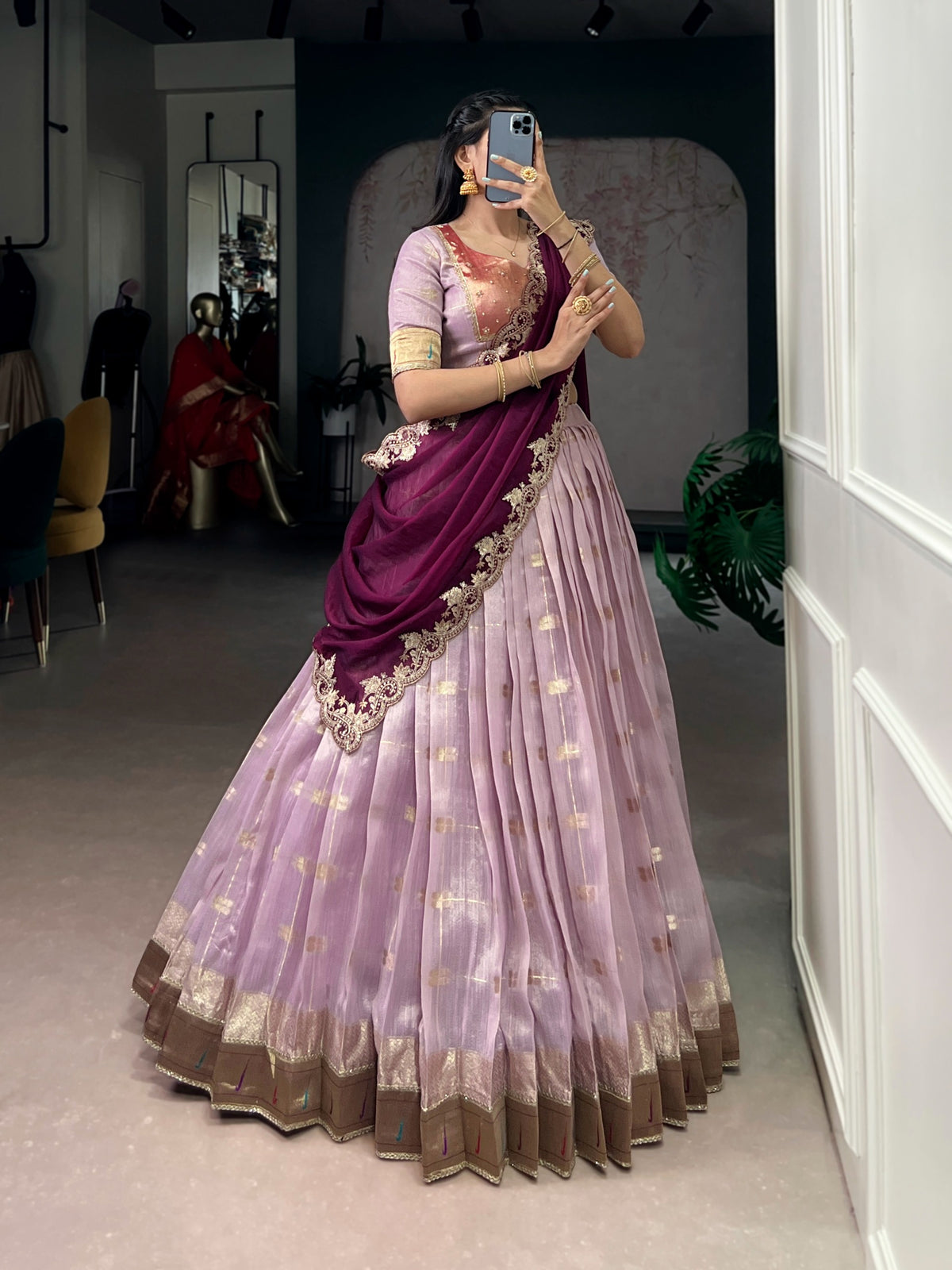 Paithani-inspires zari wearing lehenga set✨