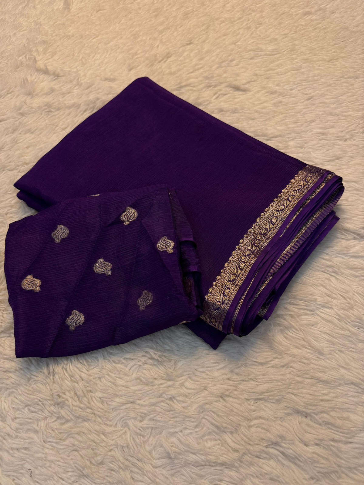 Pure chinnon saree