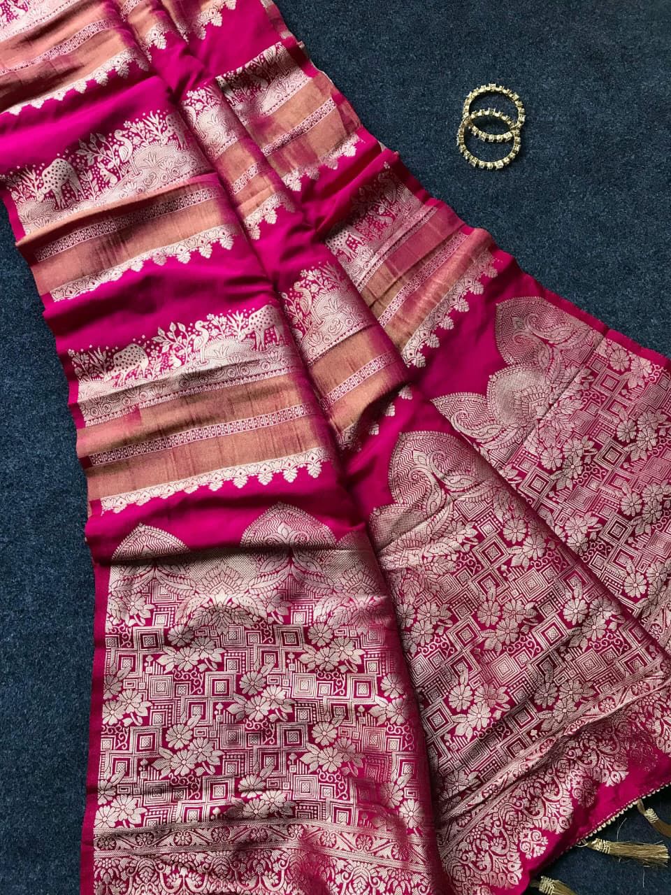Khadi crape silk weaving saree