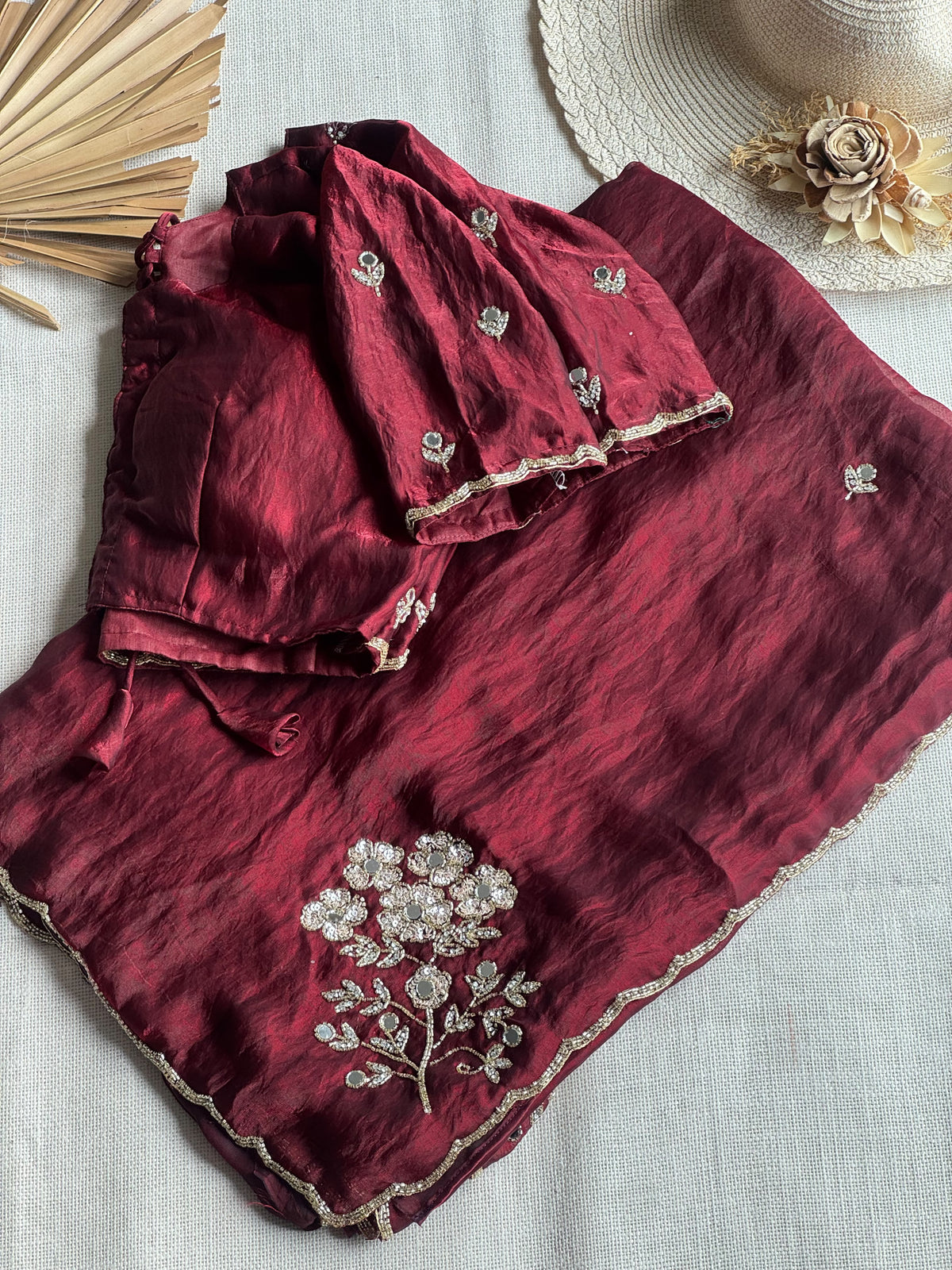 Soft space silk designer saree ✨