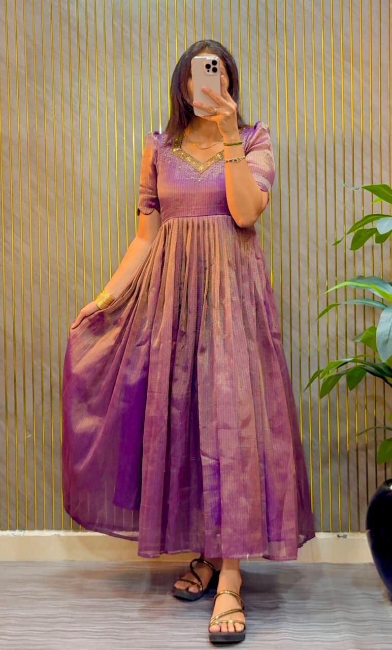 Kota tissue silk gown✨