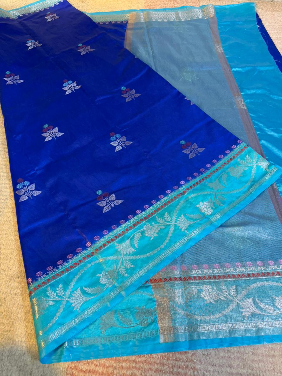 Banarasi Beautiful Premium Minakari Raw Mango Silk Soft Saree
