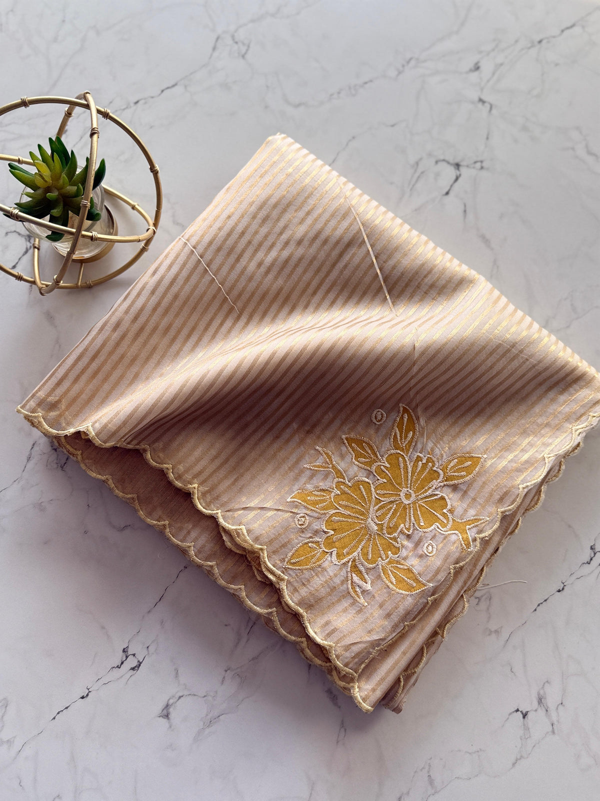 Premium Organza applique work saree