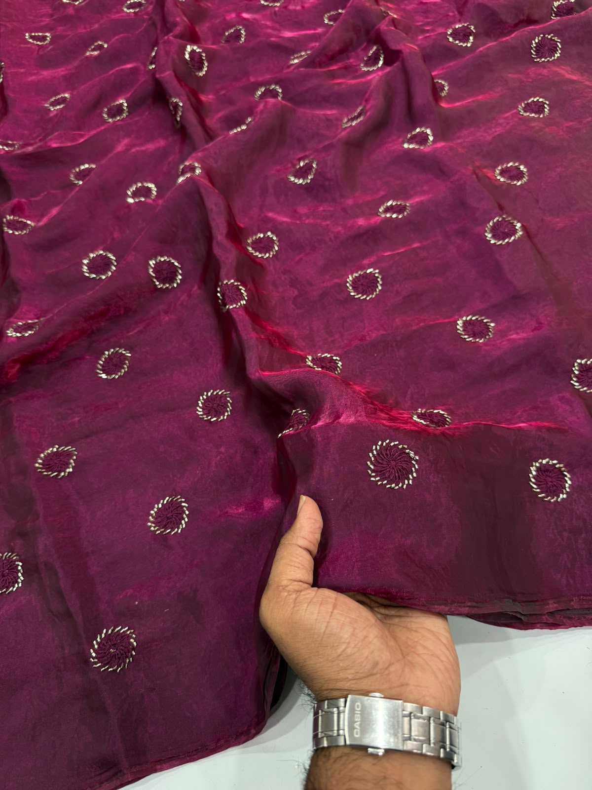Space satin work saree ✨