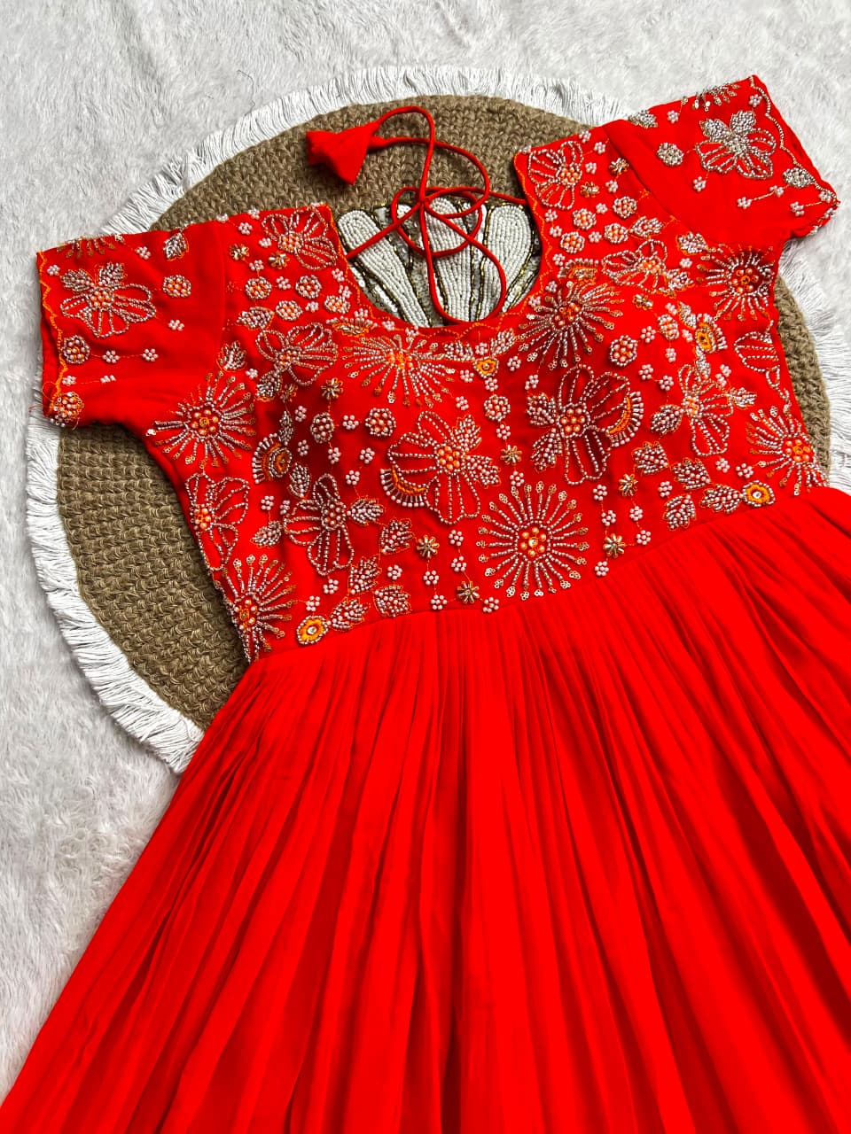 Heavy Maggam Work Gown with dupatta