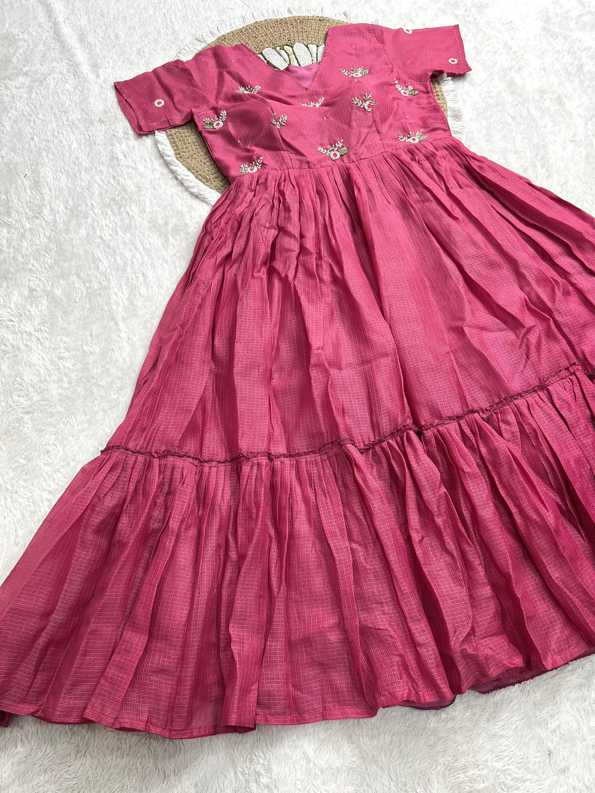 Summer special kota checks maggam gowns