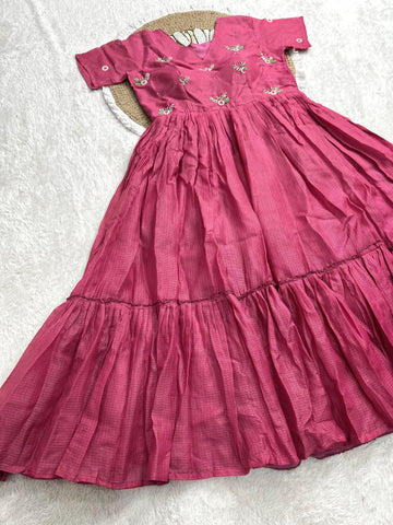 Summer special kota checks maggam gowns