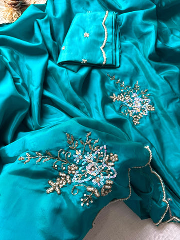 H.o silk designer saree ✨