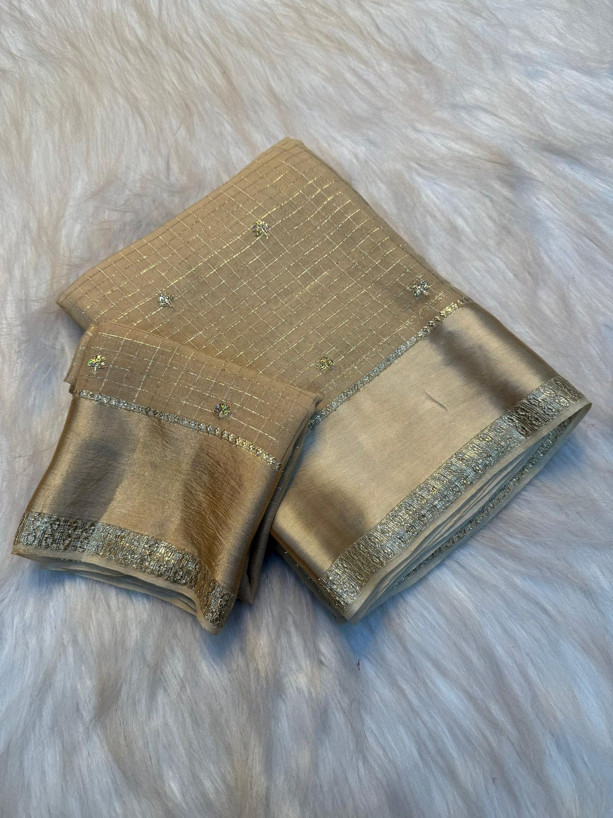 Viscose georgette sequence buties saree