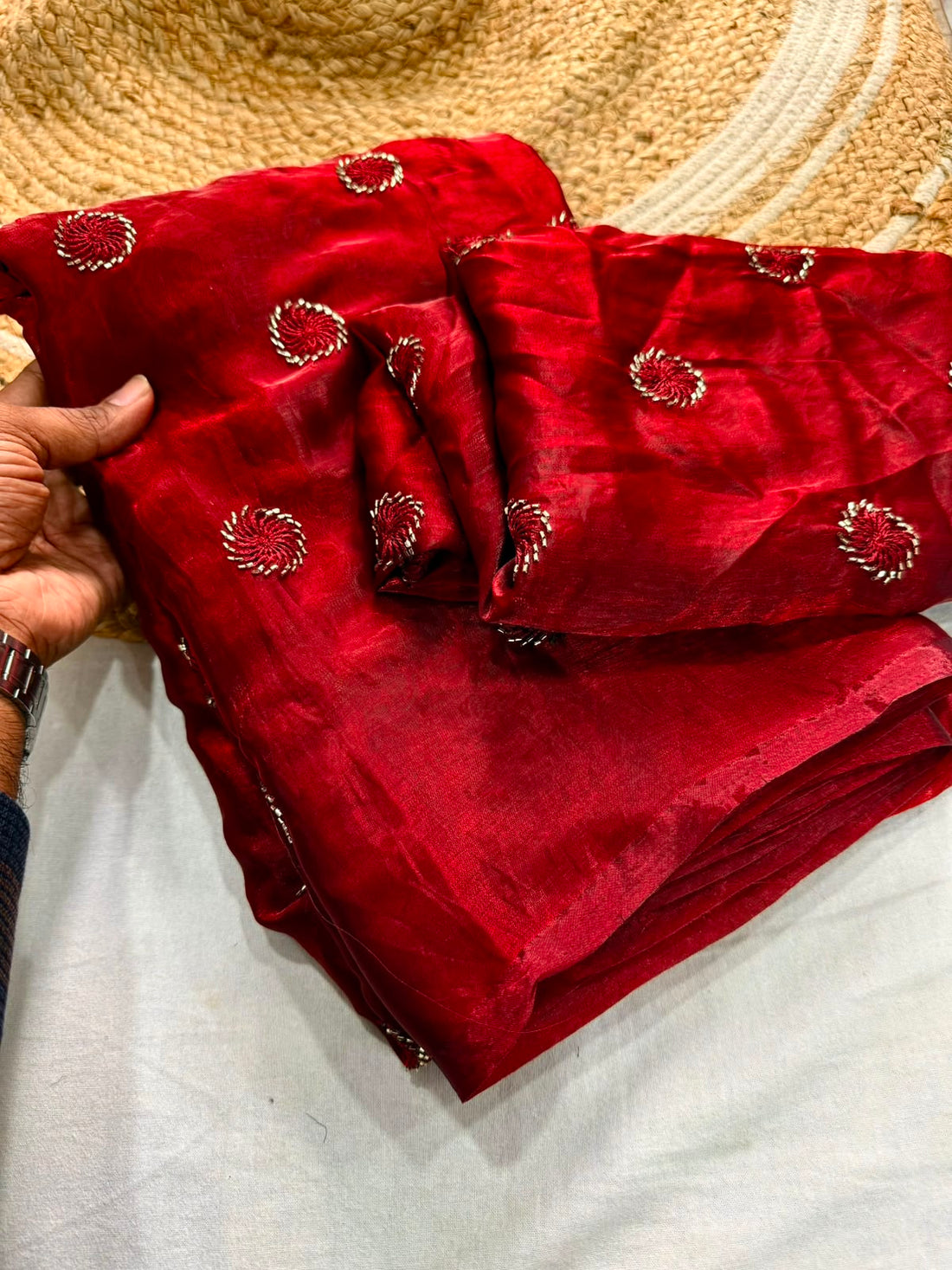 Space satin work saree ✨