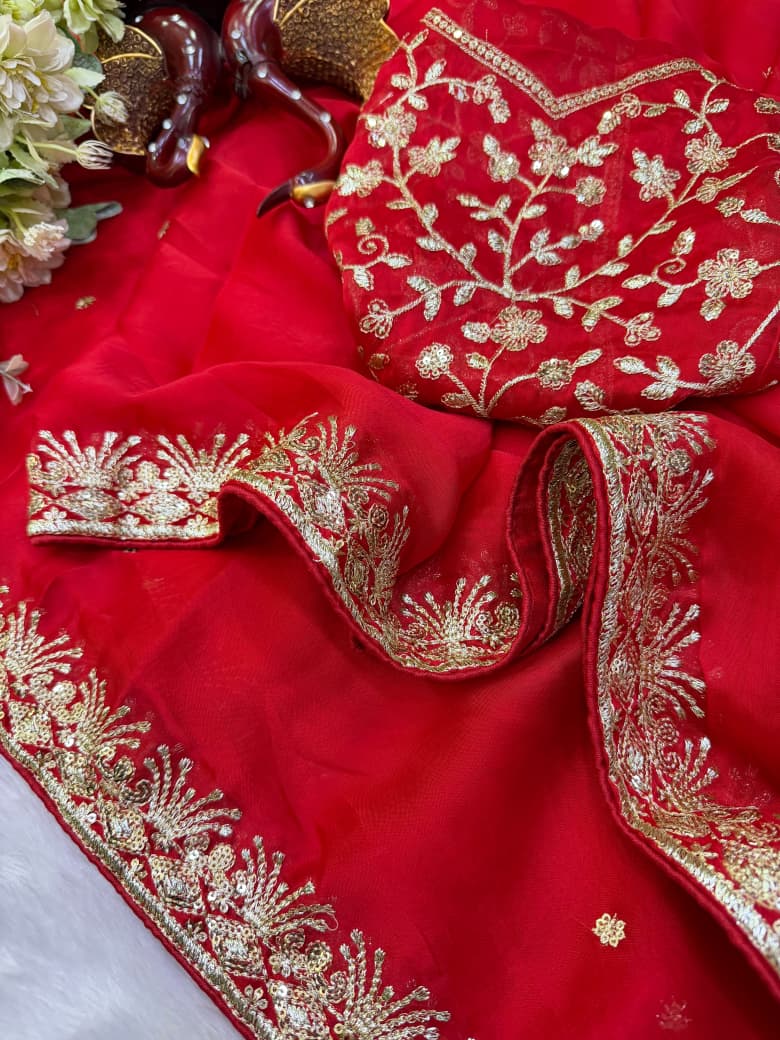 Soft rangoli silk designer saree ✨