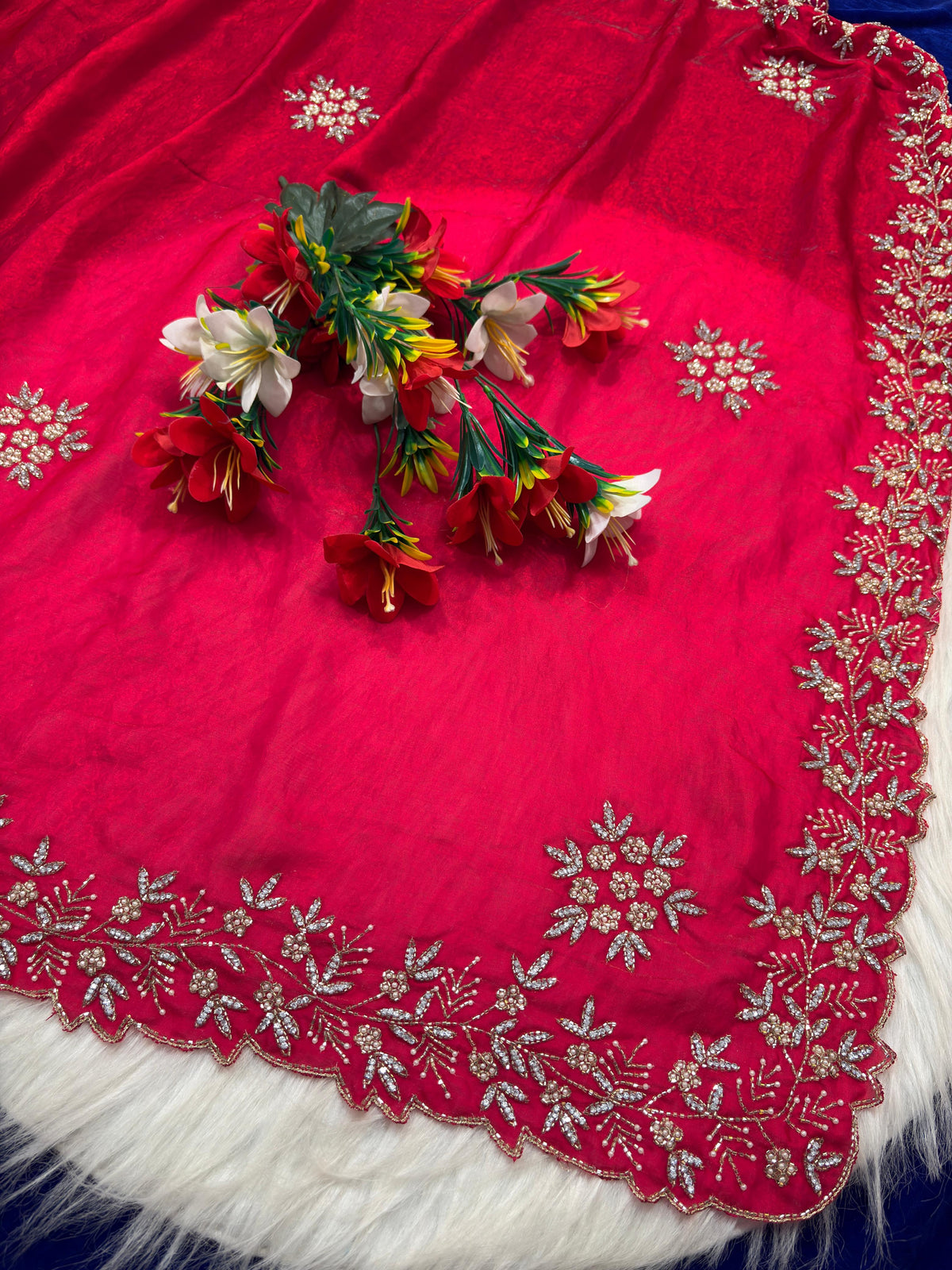 Space silk designer saree ✨