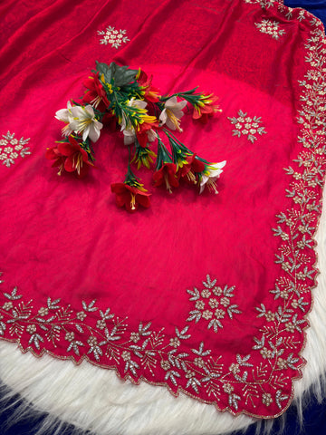 Space silk designer saree ✨