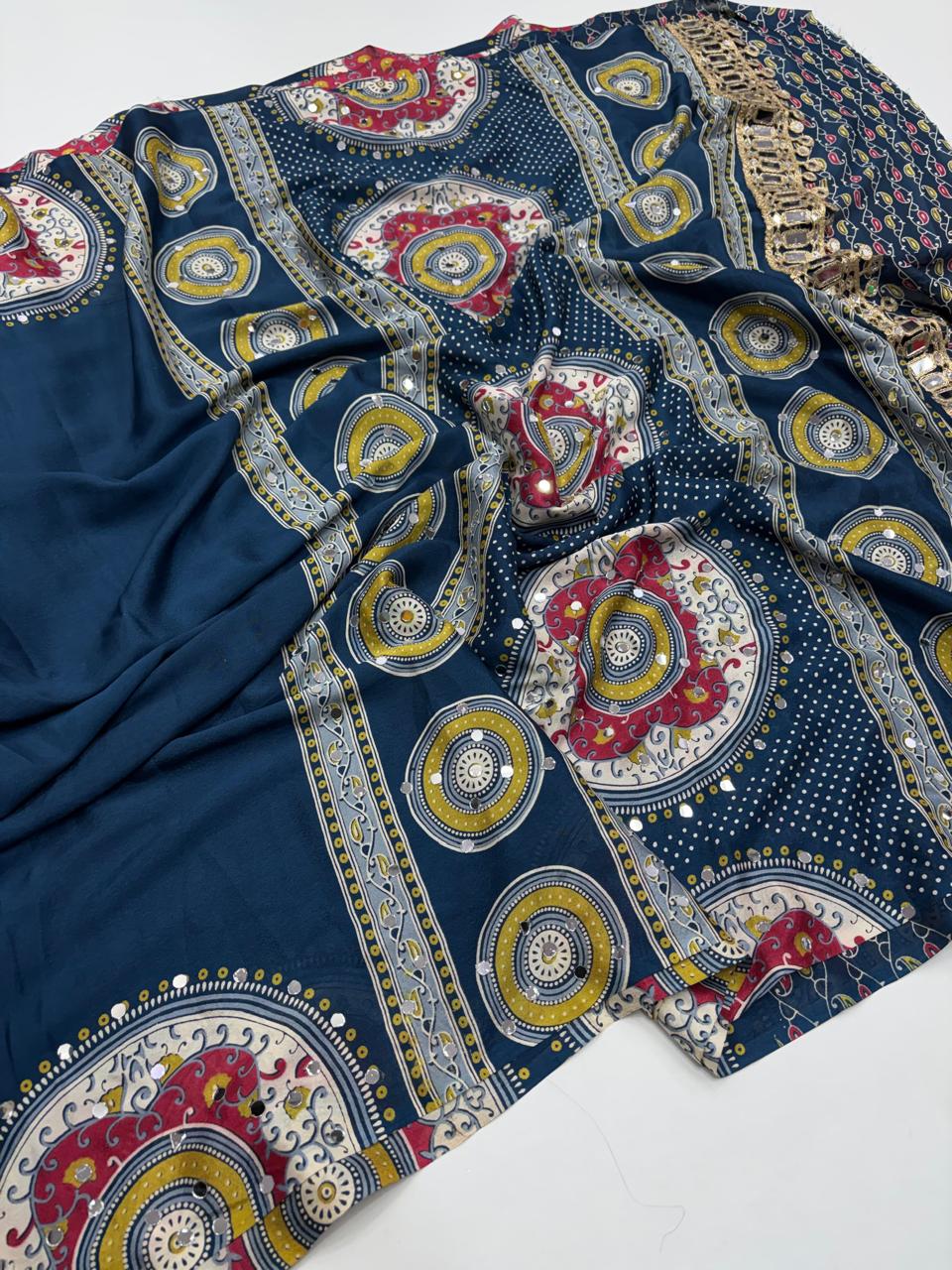 Pure Arjakh Sartin viscous silk saree