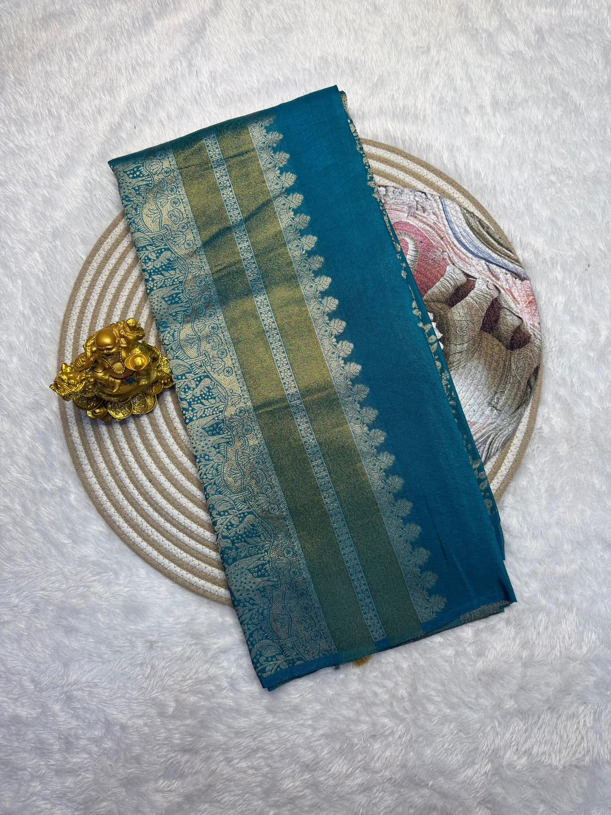 Khadi crape silk weaving saree