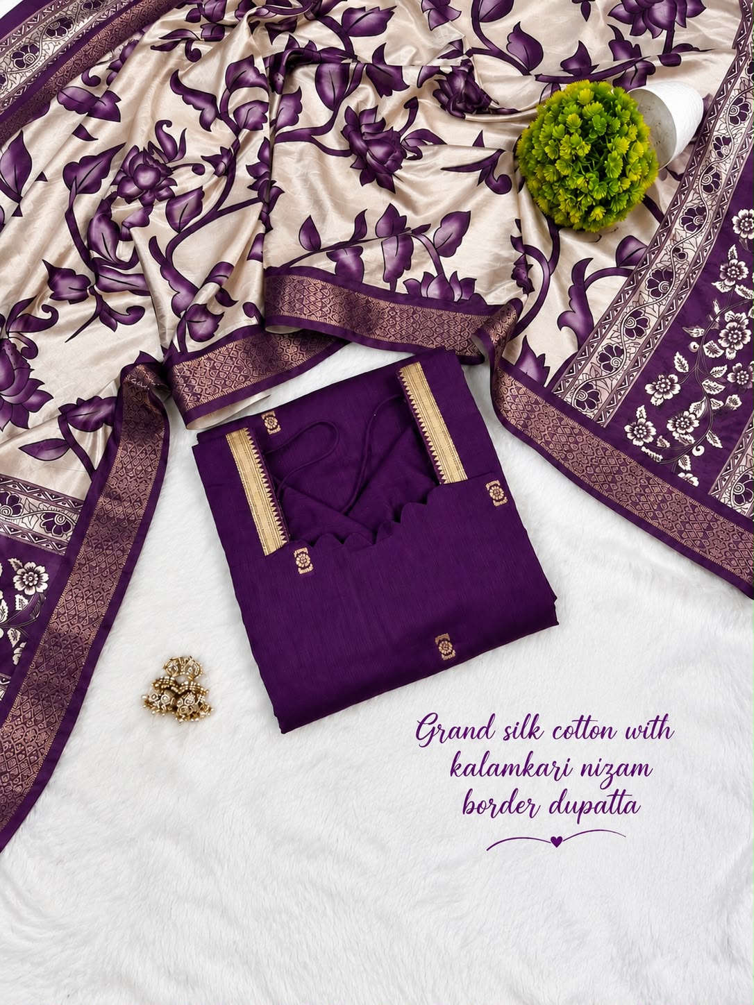 Mangalagiri butta silk cotton Top with Duppatta ✨