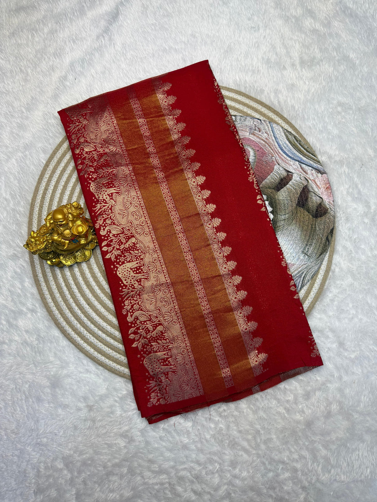 Khadi crape silk weaving saree