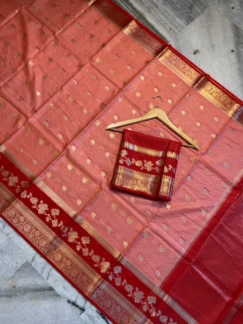 Banarasi Beautiful Check Warm Silk Soft Saree