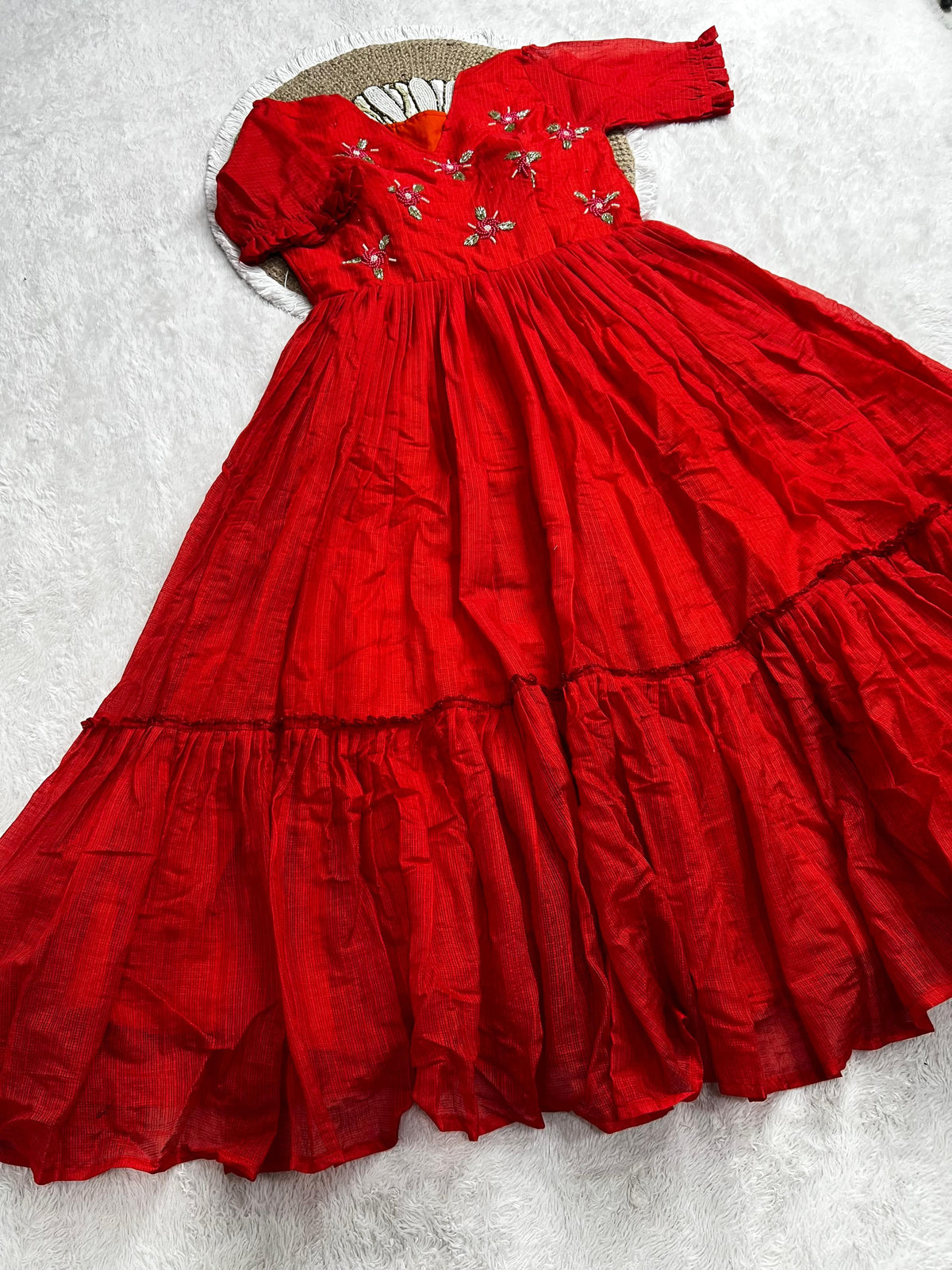 Summer special kota checks maggam gowns
