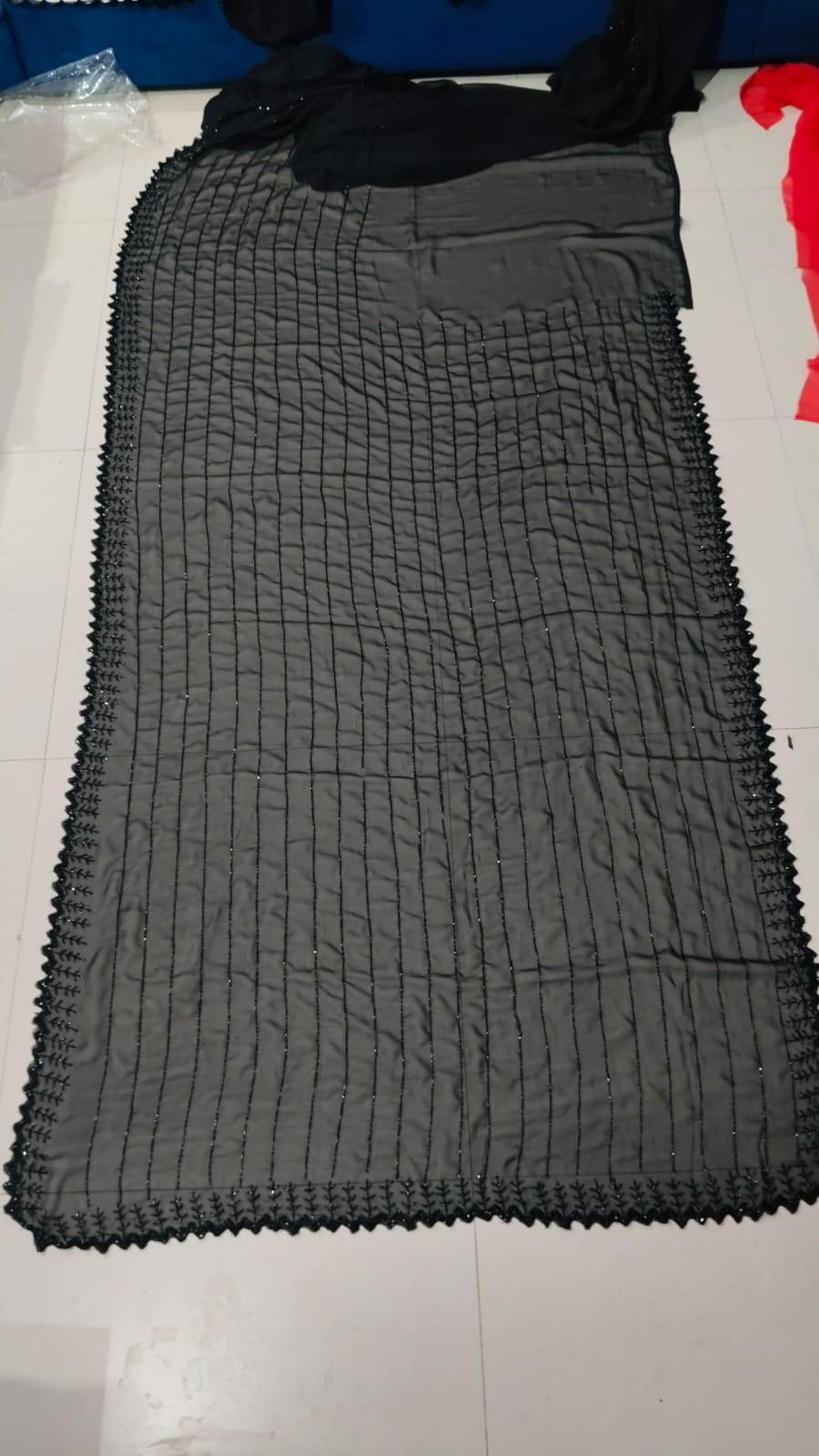Pure georgette kadhana work saree