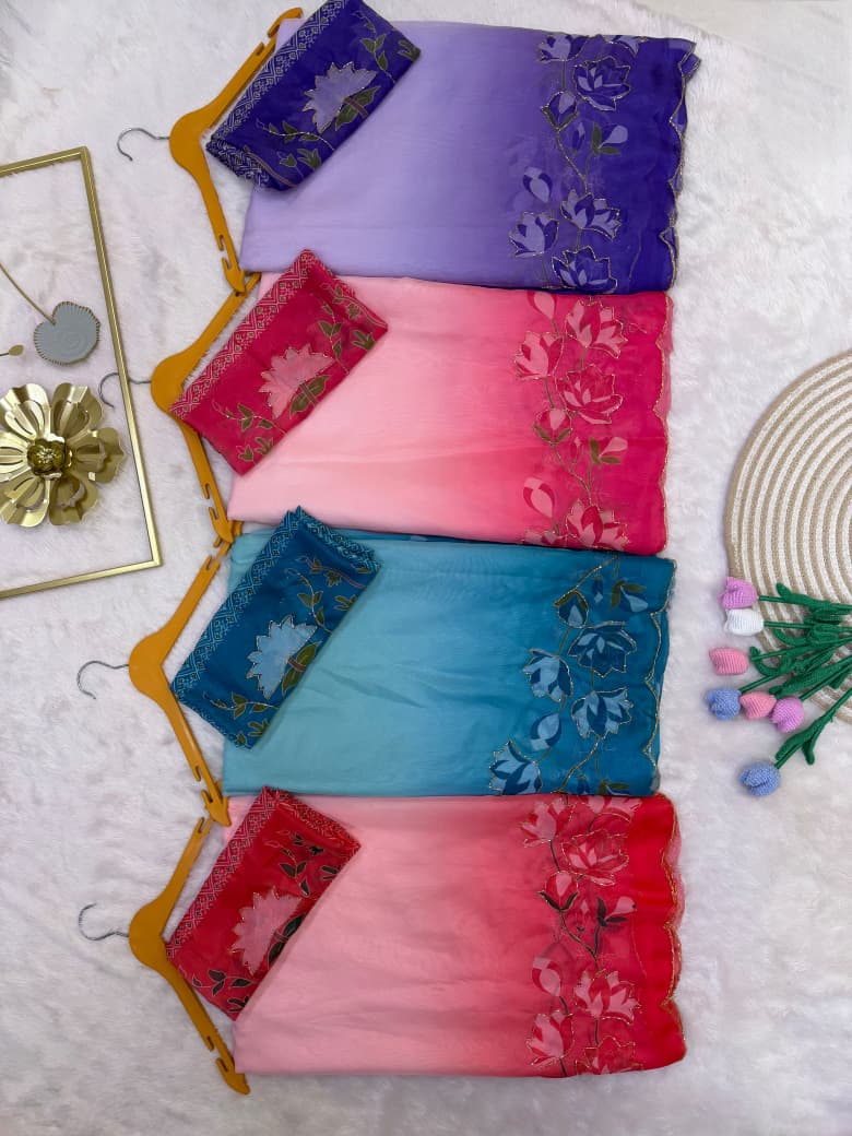 Lotus 🪷 Taby silk designer saree ✨