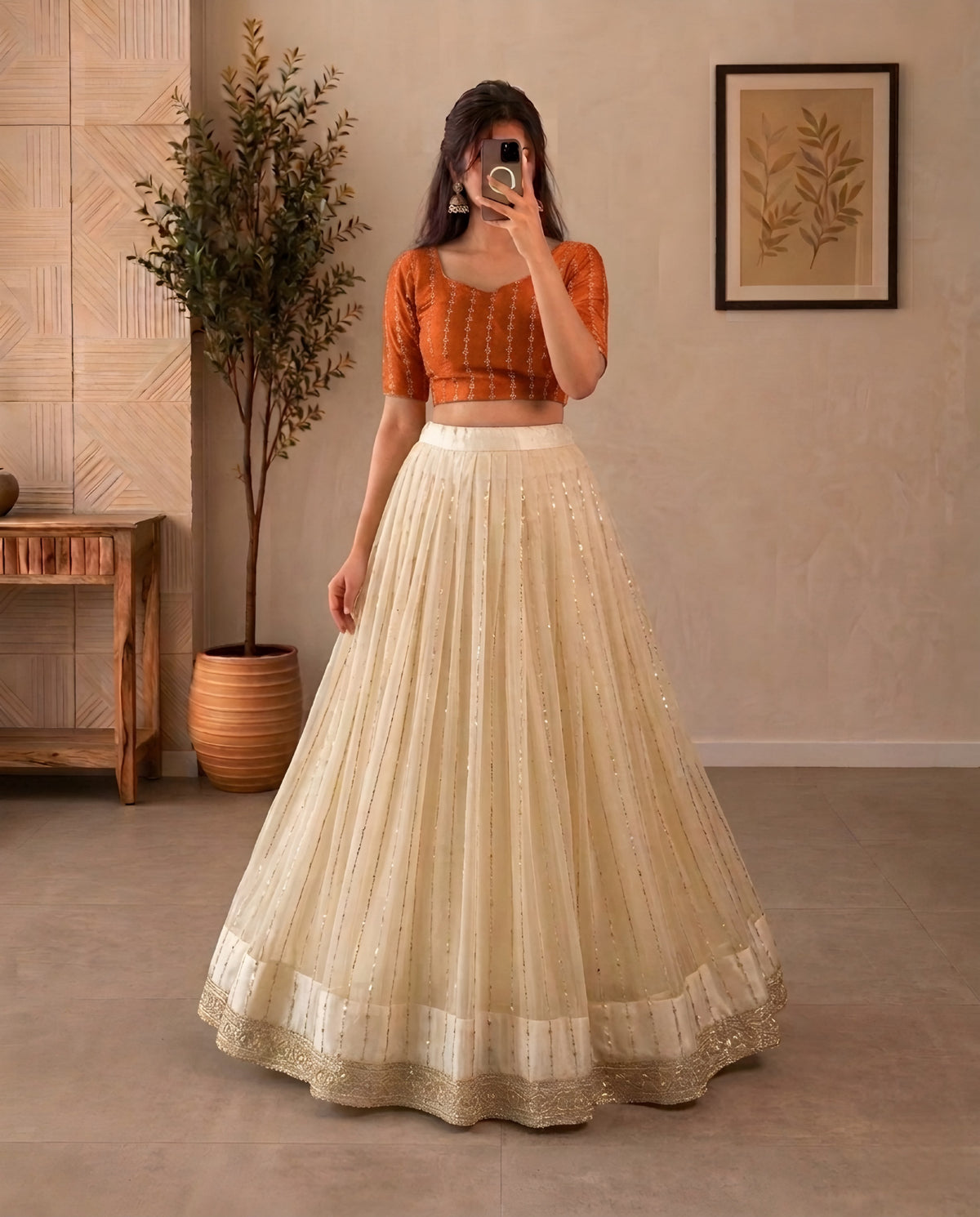 Premium space silk lehengas
