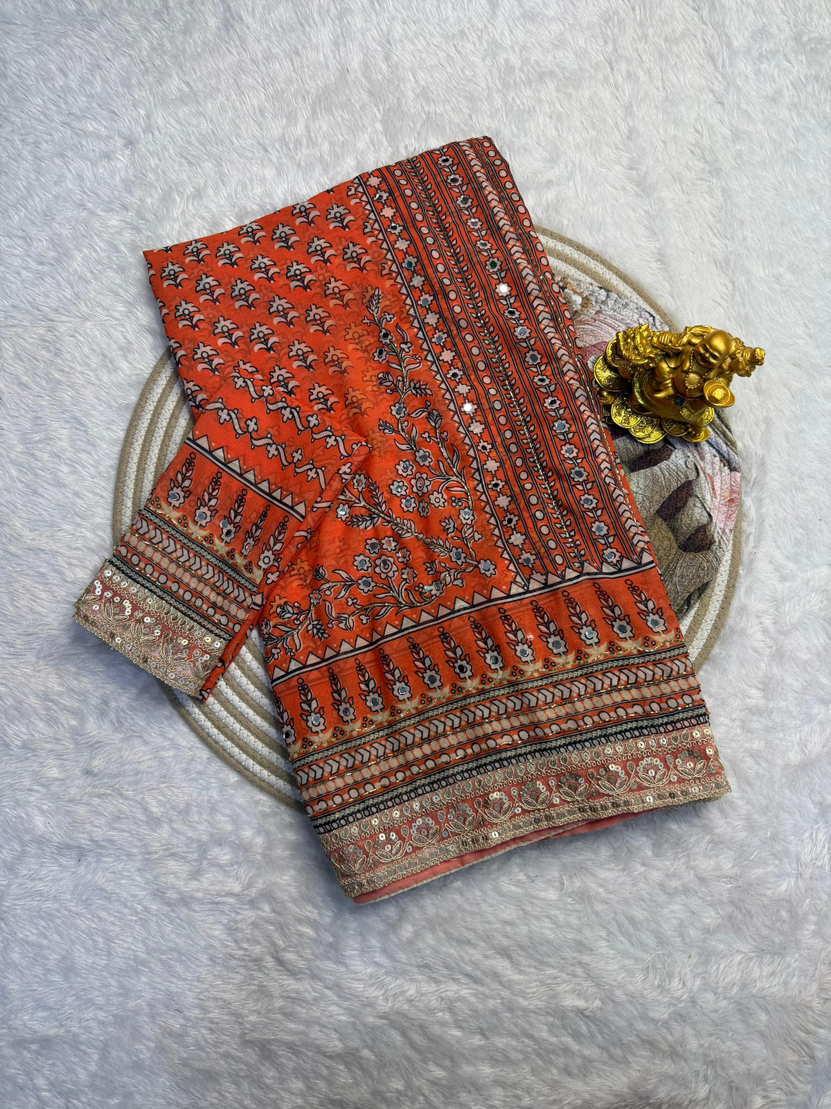 Fox georgette designer saree